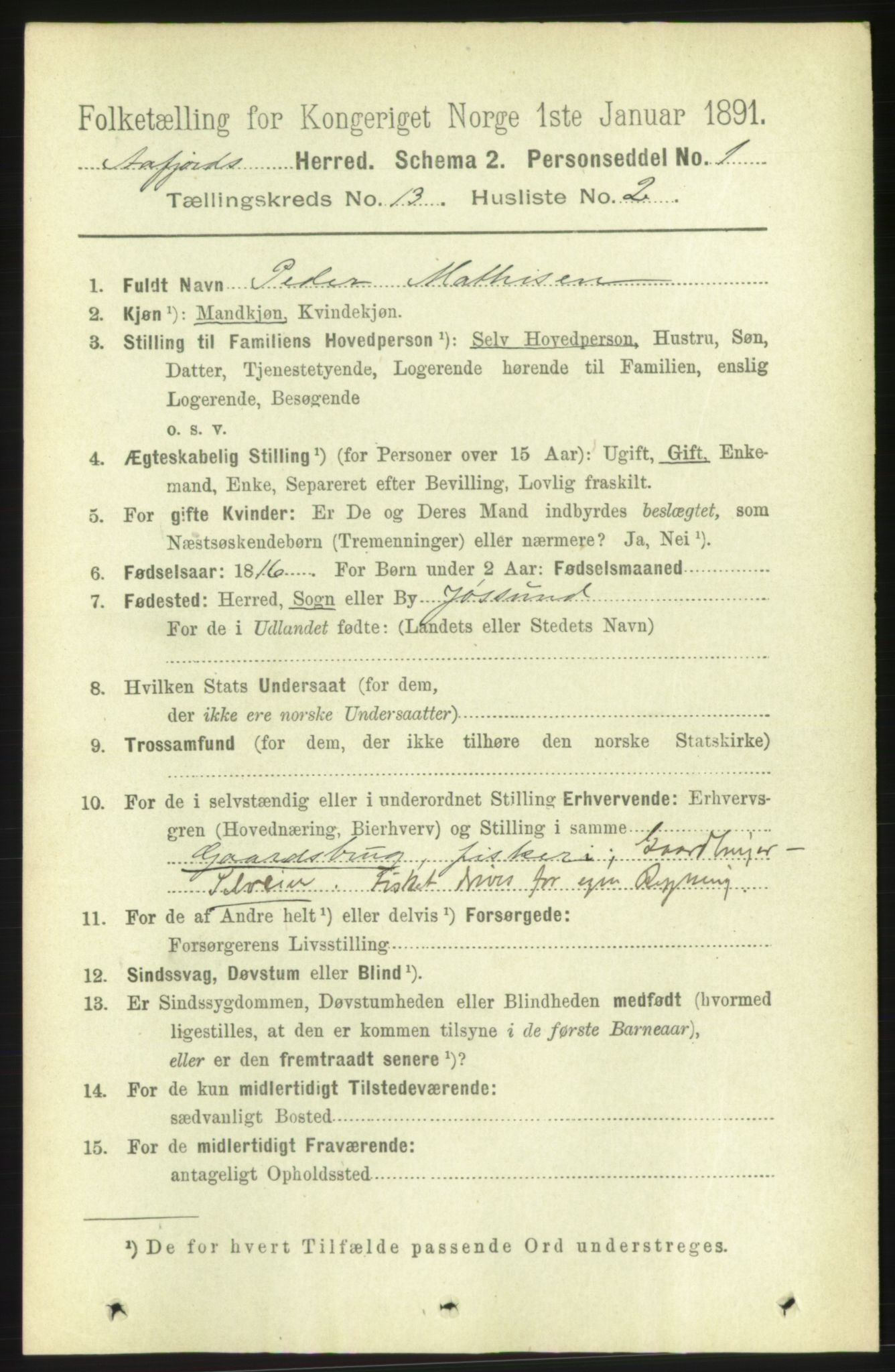 RA, 1891 census for 1630 Åfjord, 1891, p. 4177