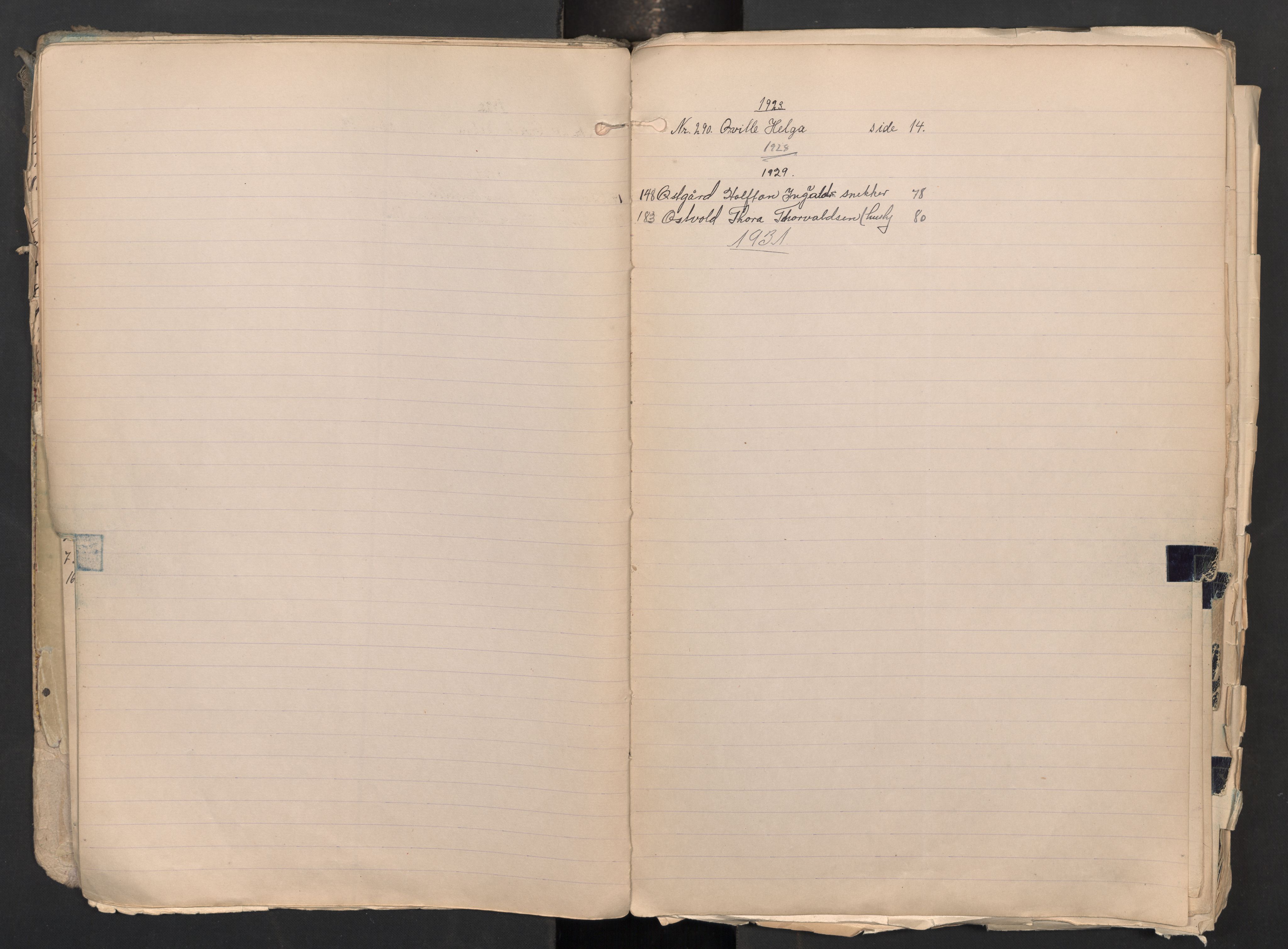 Fet folkeregister, AV/SAO-A-10508/K/L0004: Inn og utflyttede, 1922-1935
