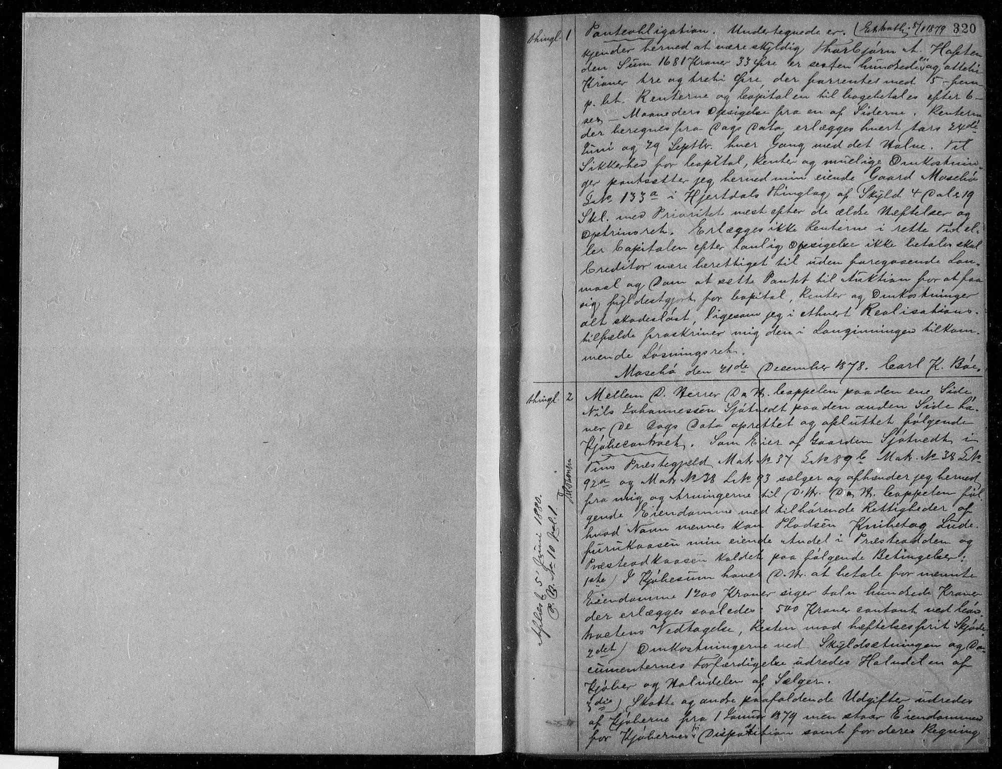 Øvre Telemark østfjelske sorenskriveri, AV/SAKO-A-213/G/Ga/Gab/L0009c: Mortgage book no. II 9c, 1879-1880, p. 320