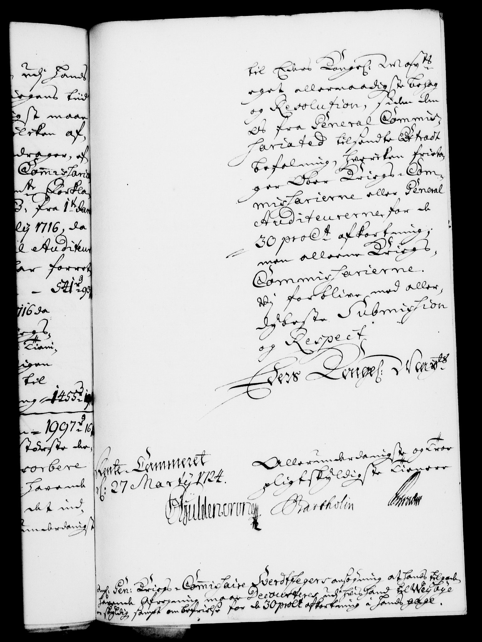 Rentekammeret, Kammerkanselliet, RA/EA-3111/G/Gf/Gfa/L0007: Norsk relasjons- og resolusjonsprotokoll (merket RK 52.7), 1724, p. 374