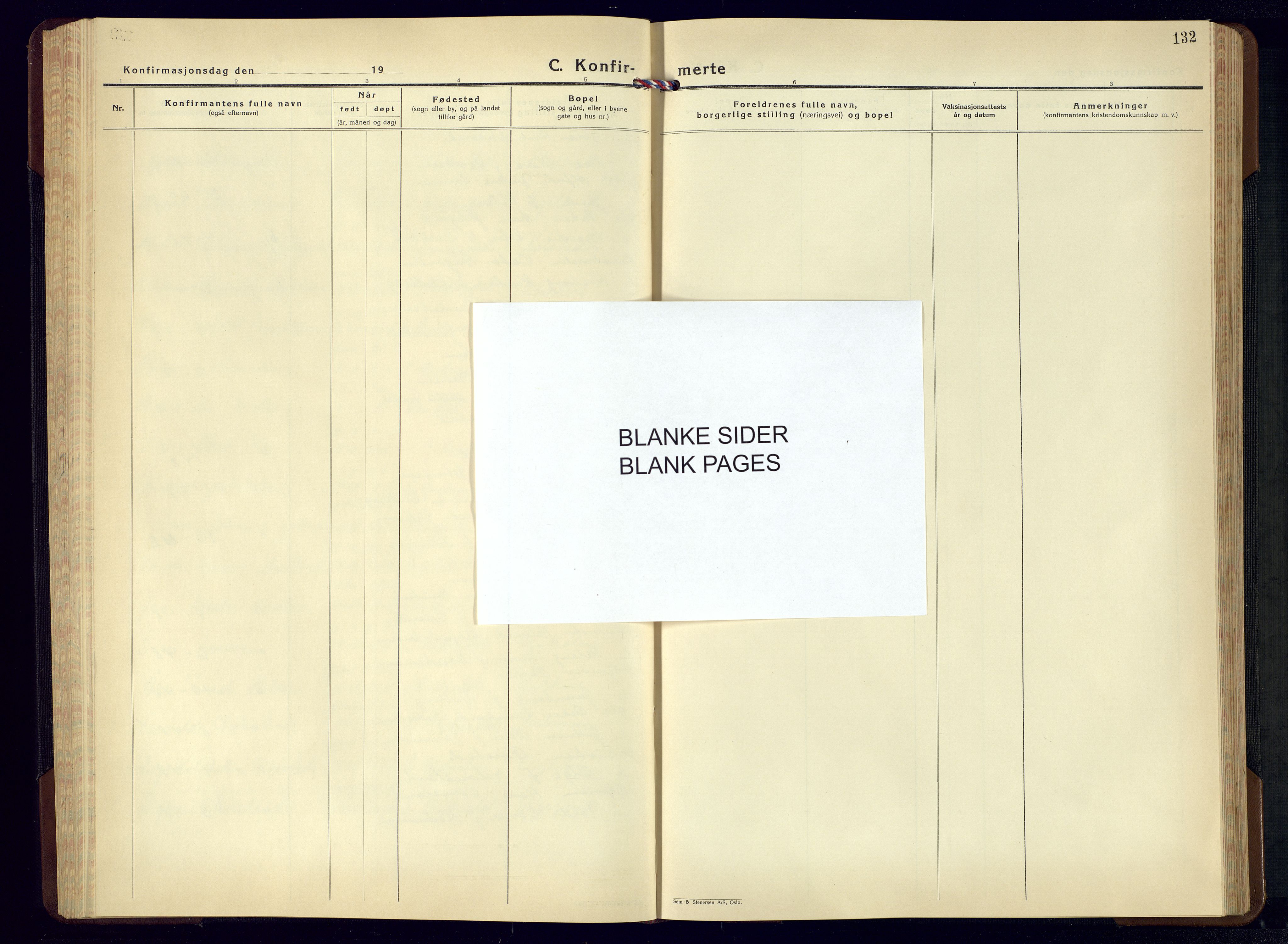 Sør-Audnedal sokneprestkontor, AV/SAK-1111-0039/F/Fb/Fbb/L0007: Parish register (copy) no. B-7, 1939-1965, p. 132