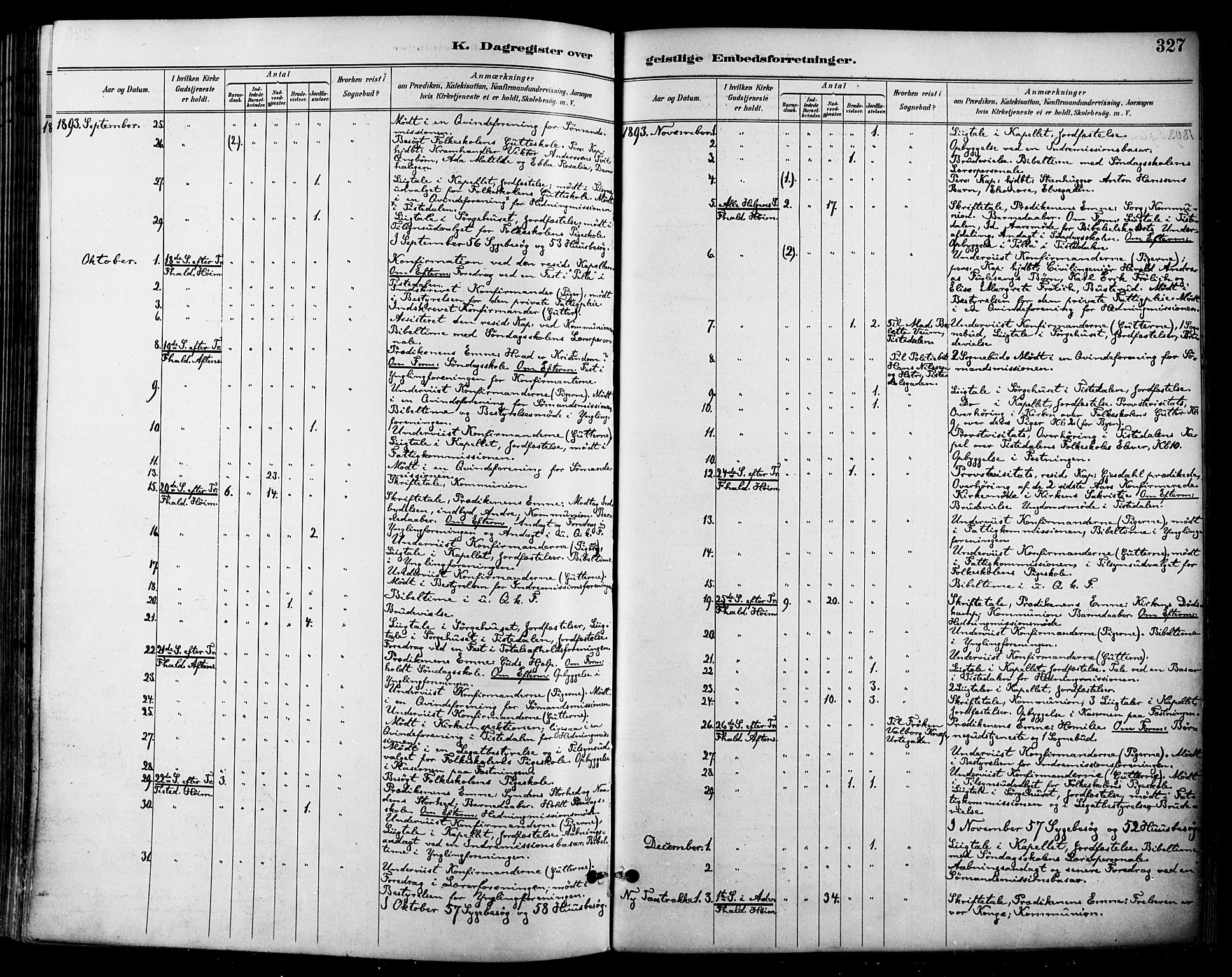 Halden prestekontor Kirkebøker, SAO/A-10909/F/Fa/L0014: Parish register (official) no. I 14, 1890-1906, p. 327