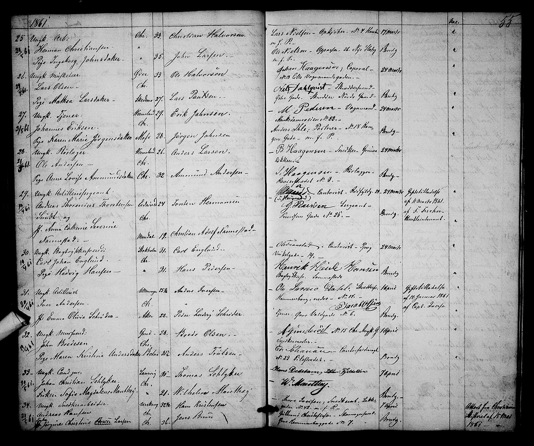 Trefoldighet prestekontor Kirkebøker, AV/SAO-A-10882/H/Ha/L0001: Banns register no. 1, 1858-1870, p. 55