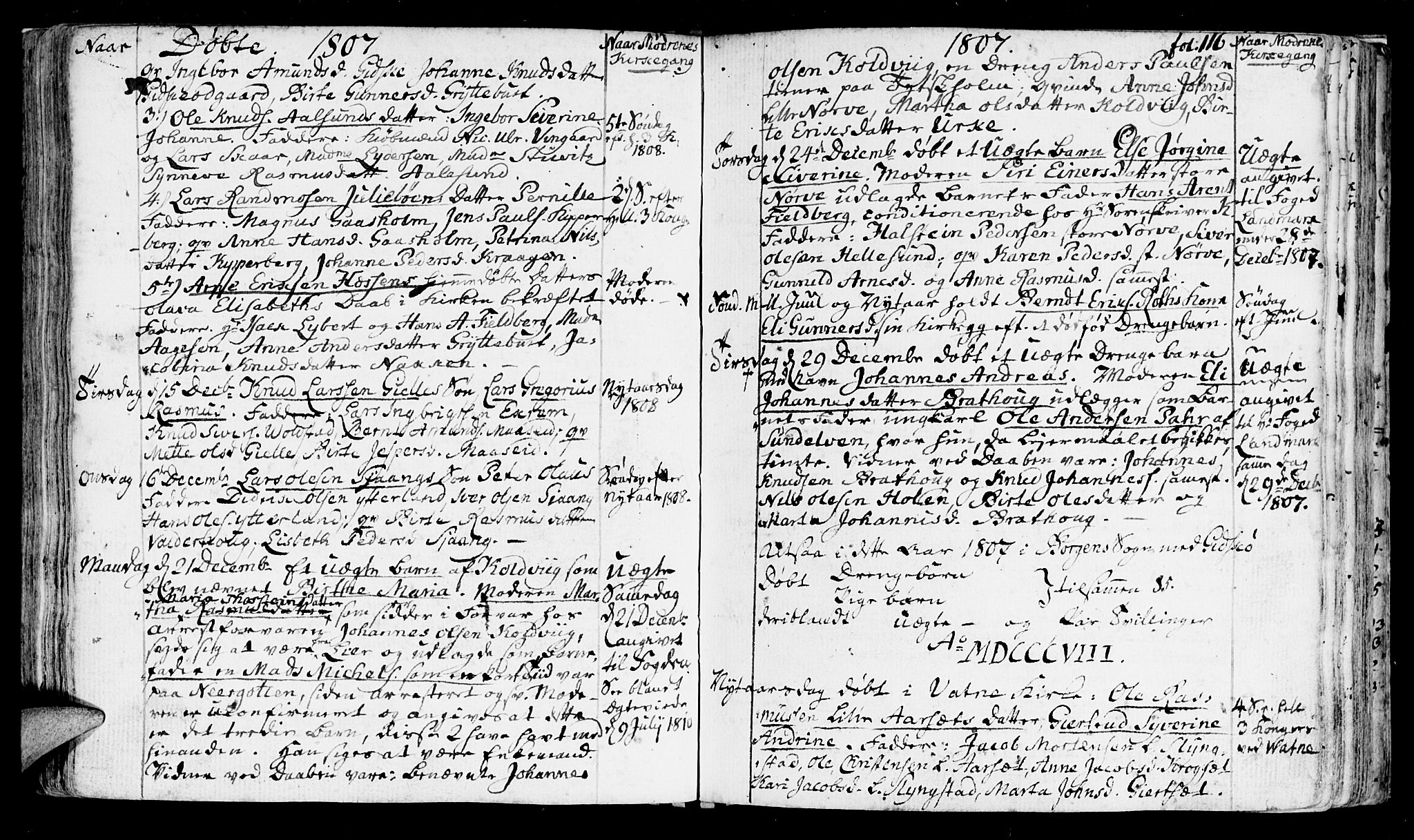 Ministerialprotokoller, klokkerbøker og fødselsregistre - Møre og Romsdal, AV/SAT-A-1454/528/L0394: Parish register (official) no. 528A05, 1801-1826, p. 116