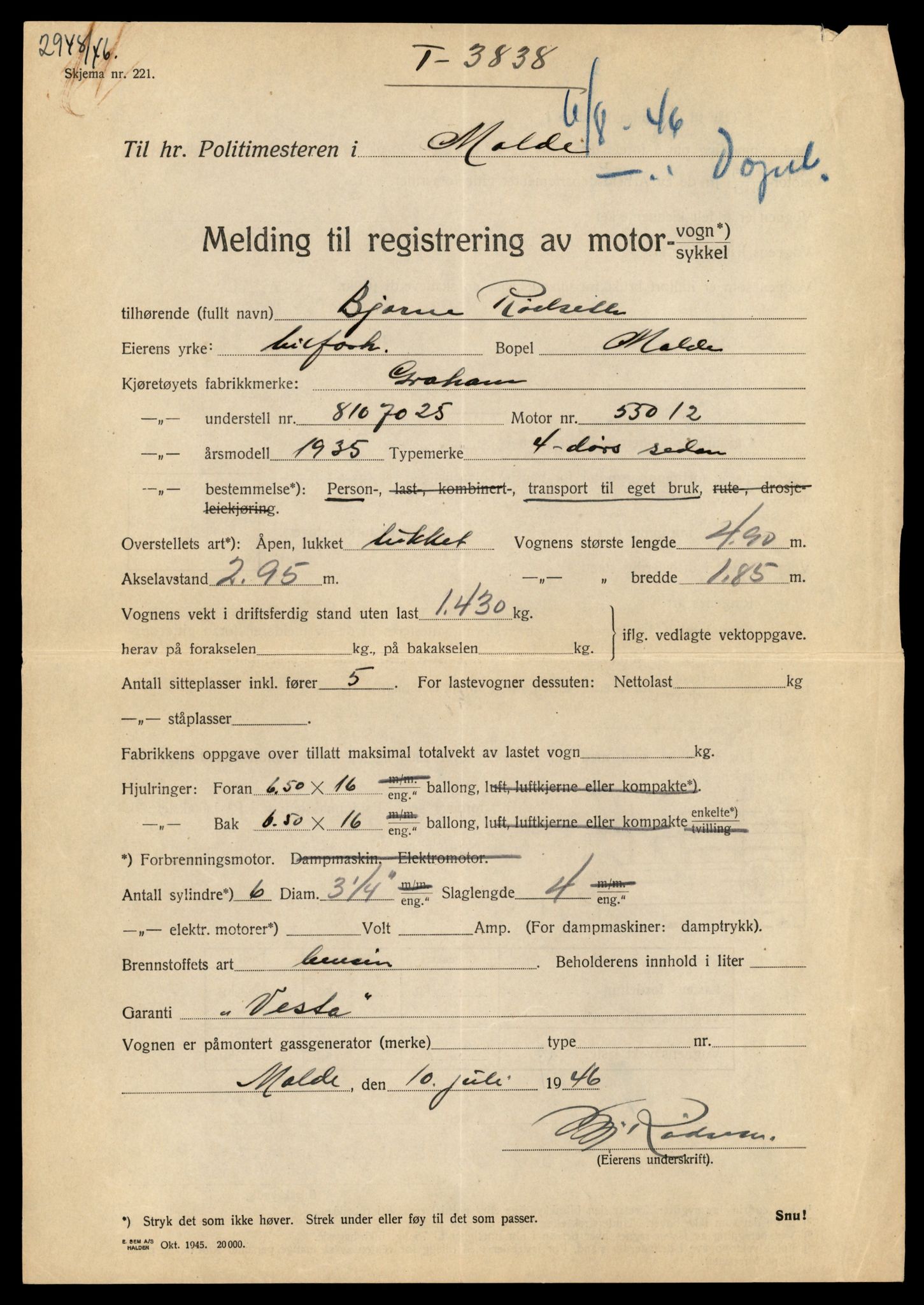 Møre og Romsdal vegkontor - Ålesund trafikkstasjon, AV/SAT-A-4099/F/Fe/L0046: Registreringskort for kjøretøy T 14445 - T 14579, 1927-1998