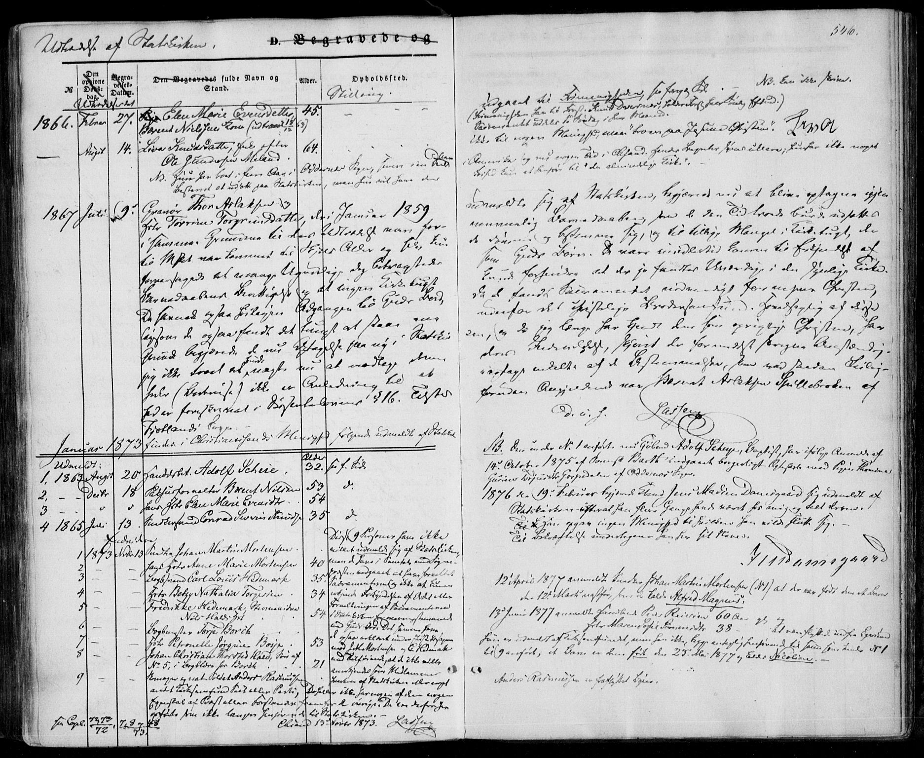 Kristiansand domprosti, SAK/1112-0006/F/Fa/L0014: Parish register (official) no. A 14, 1852-1867, p. 546