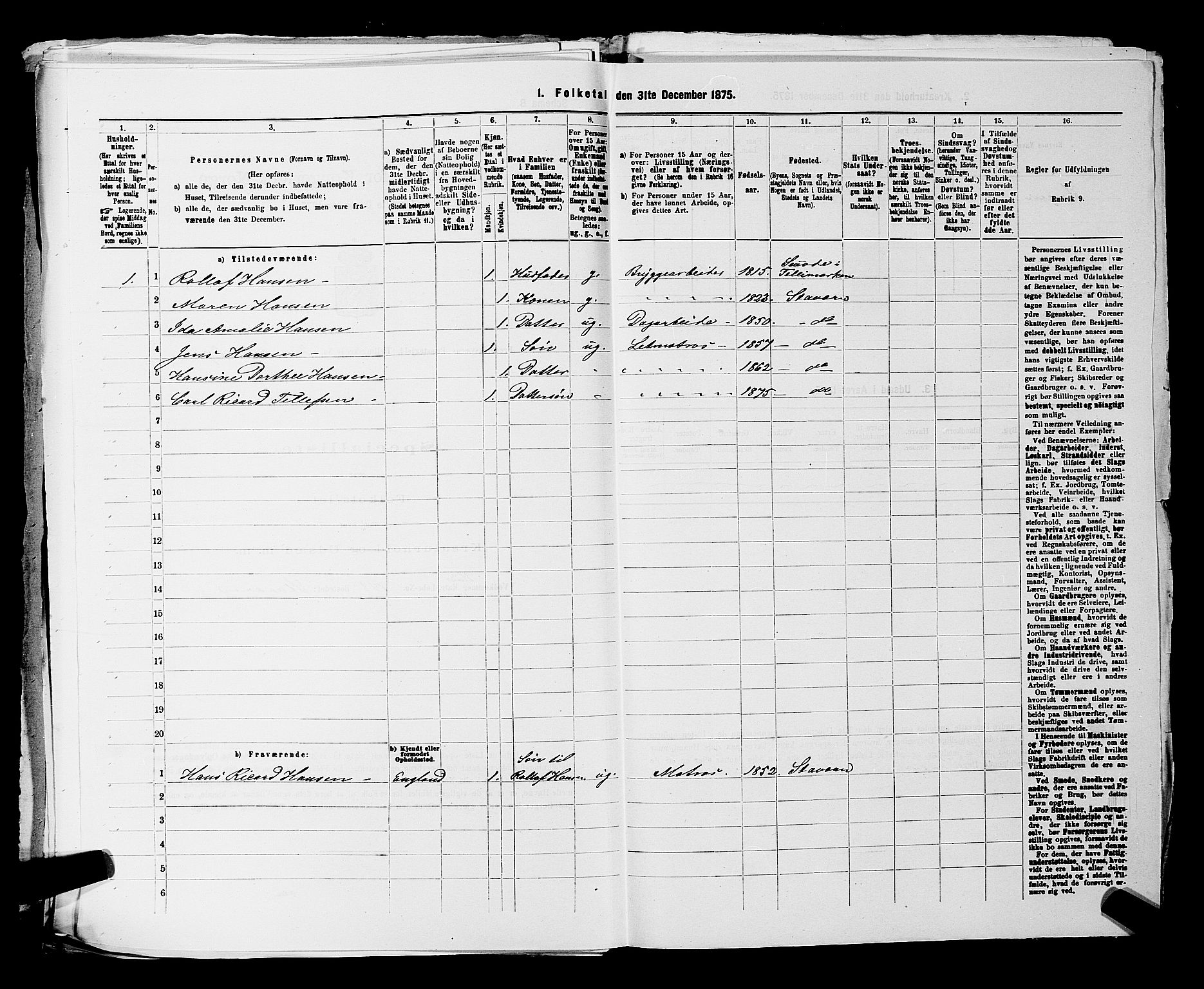 SAKO, 1875 census for 0798P Fredriksvern, 1875, p. 195