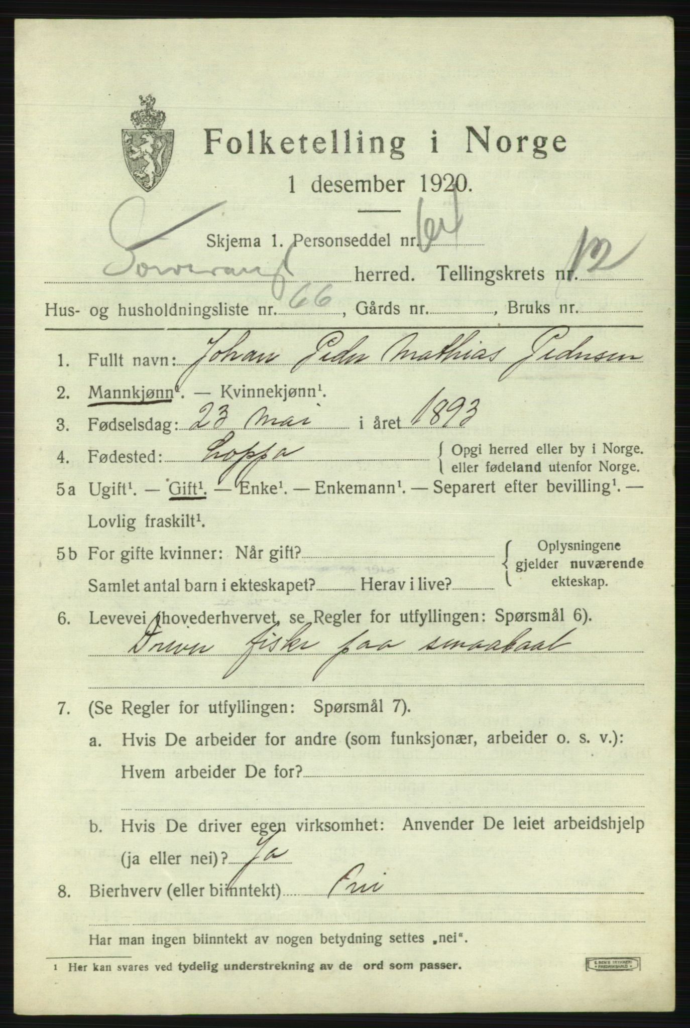 SATØ, 1920 census for Sør-Varanger, 1920, p. 10840