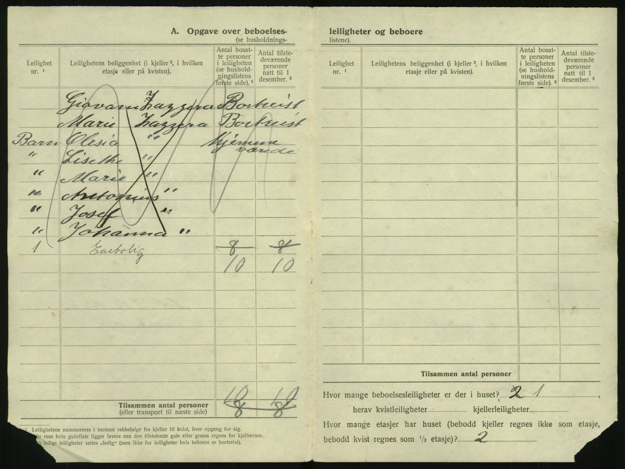 SAST, 1920 census for Stavanger, 1920, p. 169