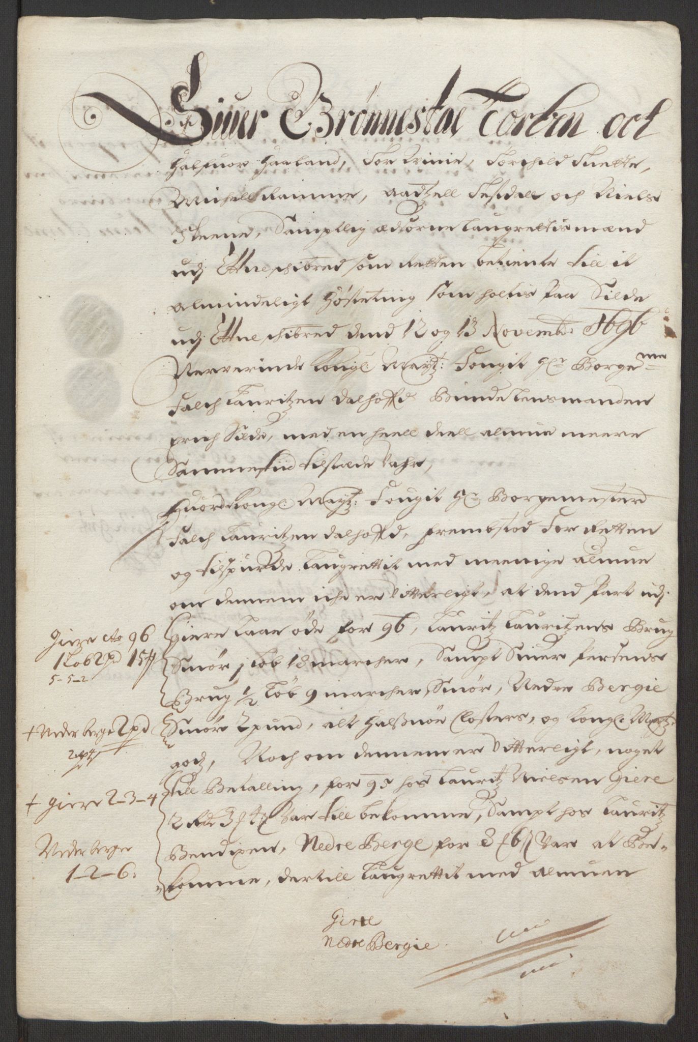 Rentekammeret inntil 1814, Reviderte regnskaper, Fogderegnskap, AV/RA-EA-4092/R48/L2976: Fogderegnskap Sunnhordland og Hardanger, 1695-1696, p. 389