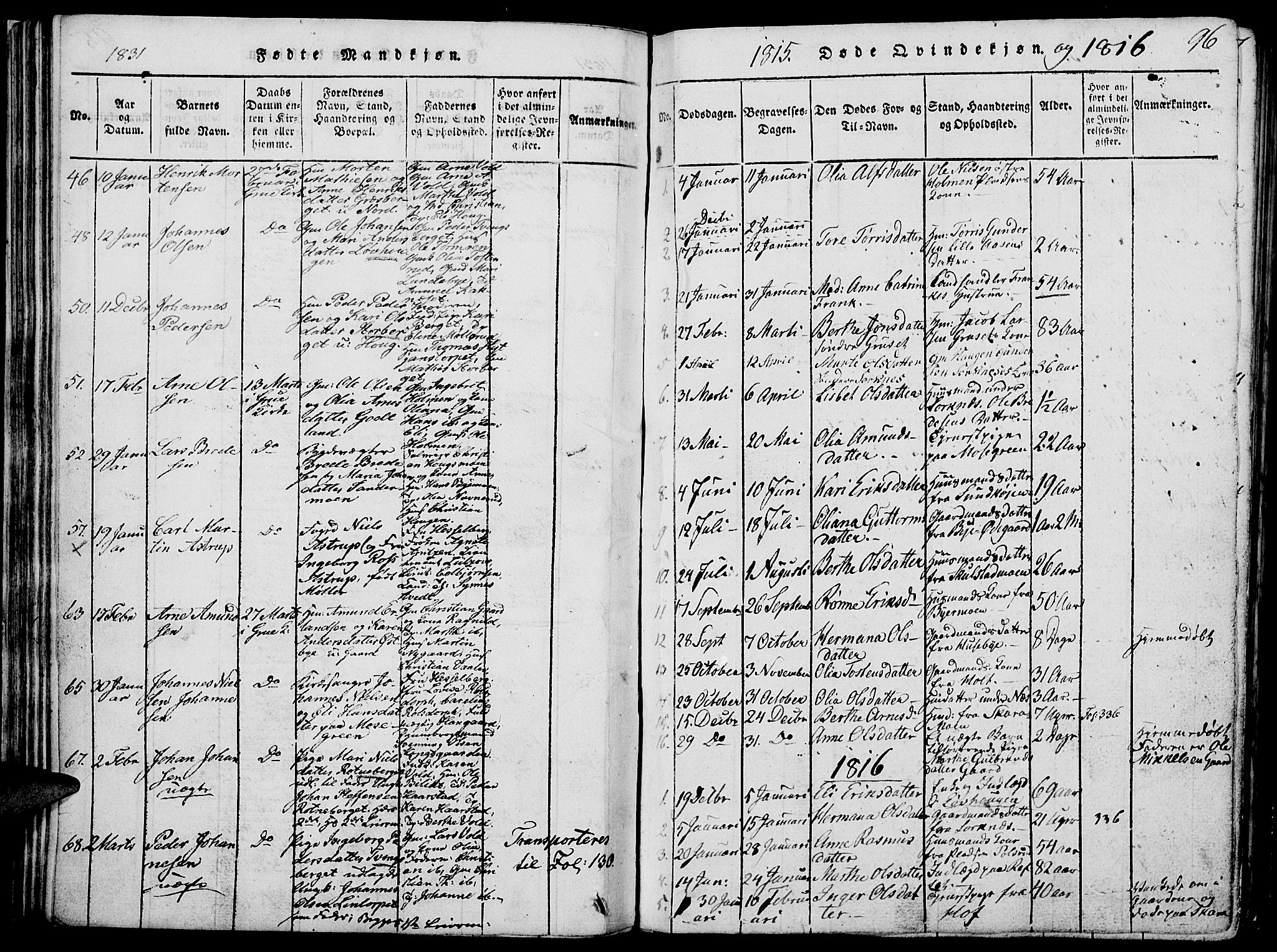 Grue prestekontor, SAH/PREST-036/H/Ha/Hab/L0002: Parish register (copy) no. 2, 1815-1841, p. 96