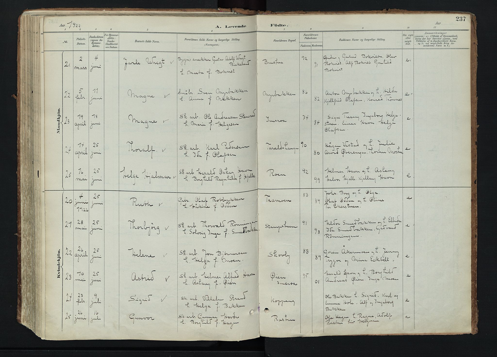 Stor-Elvdal prestekontor, AV/SAH-PREST-052/H/Ha/Haa/L0004: Parish register (official) no. 4, 1890-1922, p. 237