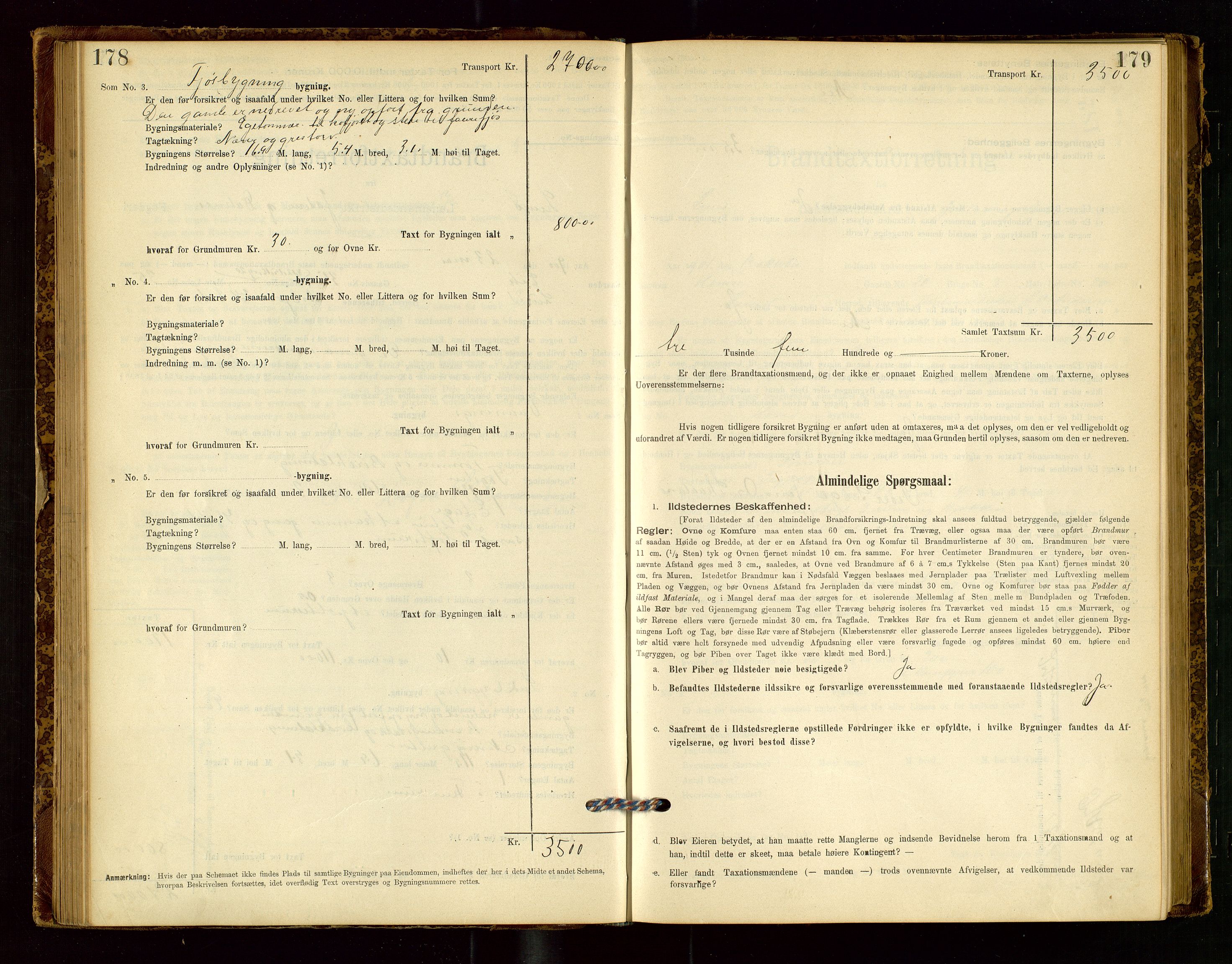 Lund lensmannskontor, AV/SAST-A-100303/Gob/L0001: "Brandtakstprotokol", 1894-1907, p. 178-179