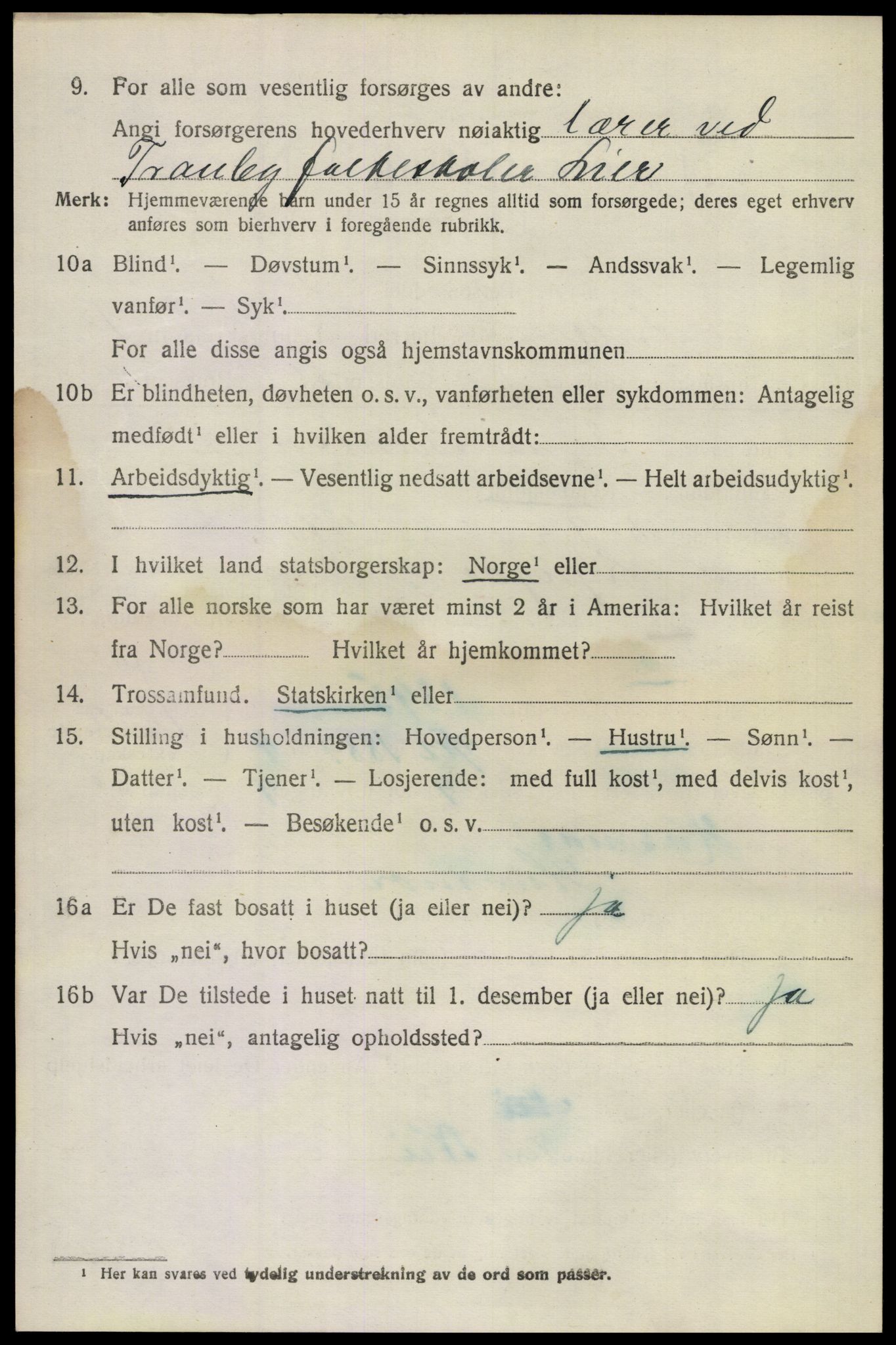 SAKO, 1920 census for Lier, 1920, p. 25307