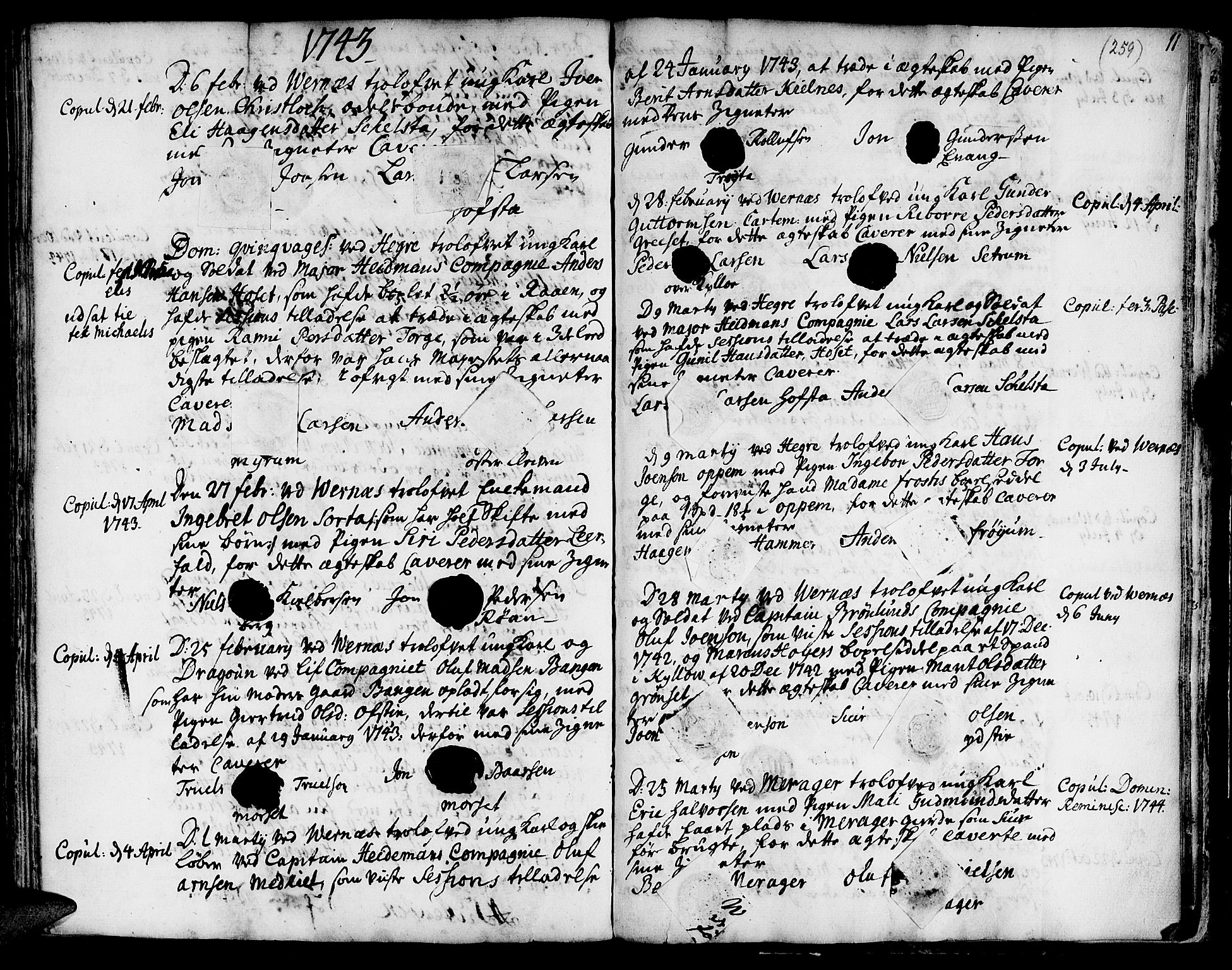 Ministerialprotokoller, klokkerbøker og fødselsregistre - Nord-Trøndelag, SAT/A-1458/709/L0056: Parish register (official) no. 709A04, 1740-1756, p. 259