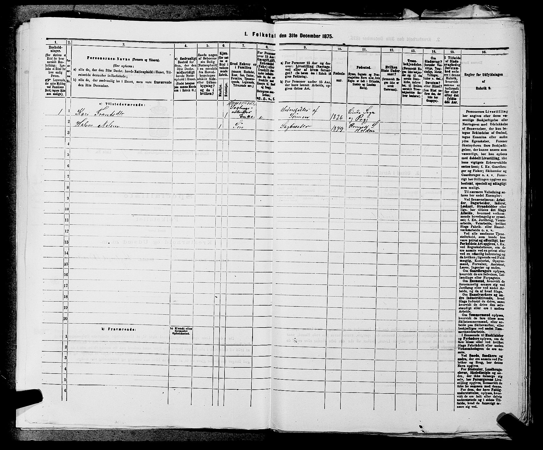 SAKO, 1875 census for 0819P Holla, 1875, p. 1093