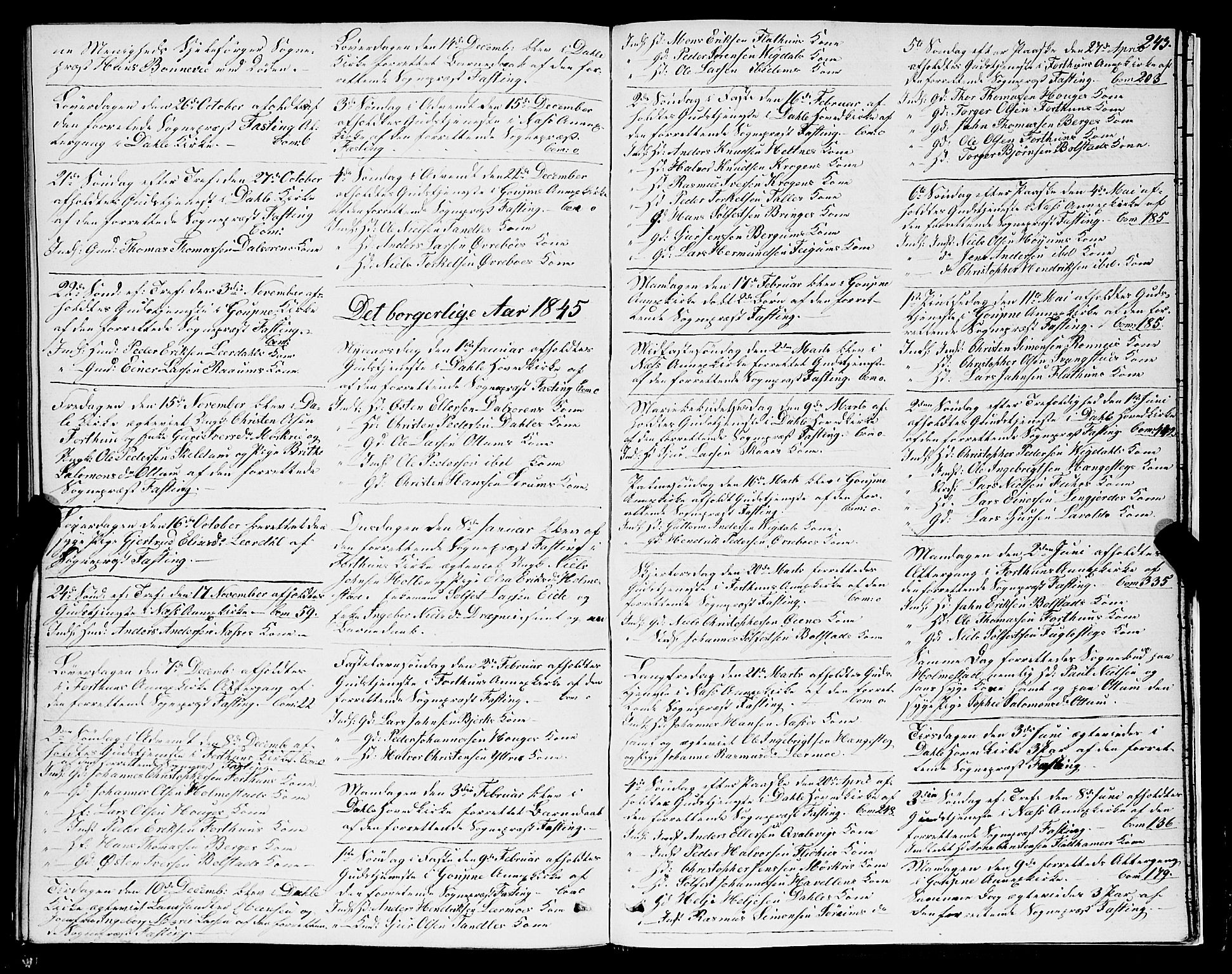 Luster sokneprestembete, AV/SAB-A-81101/H/Haa/Haaa/L0006: Parish register (official) no. A 6, 1840-1848, p. 243