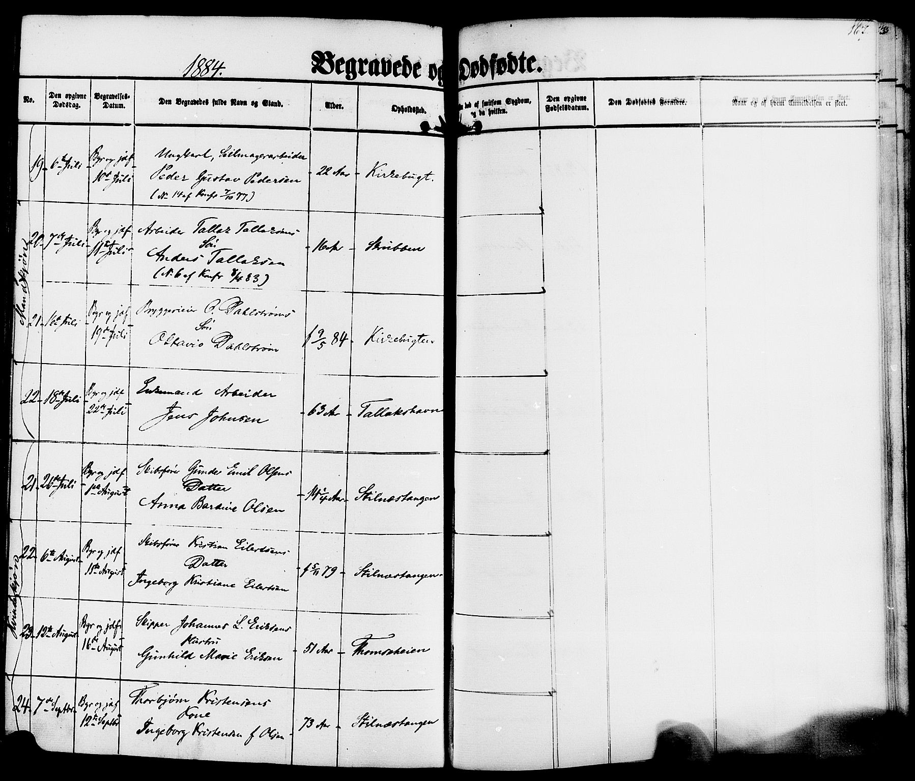 Kragerø kirkebøker, SAKO/A-278/F/Fa/L0010: Parish register (official) no. 10, 1861-1885, p. 167