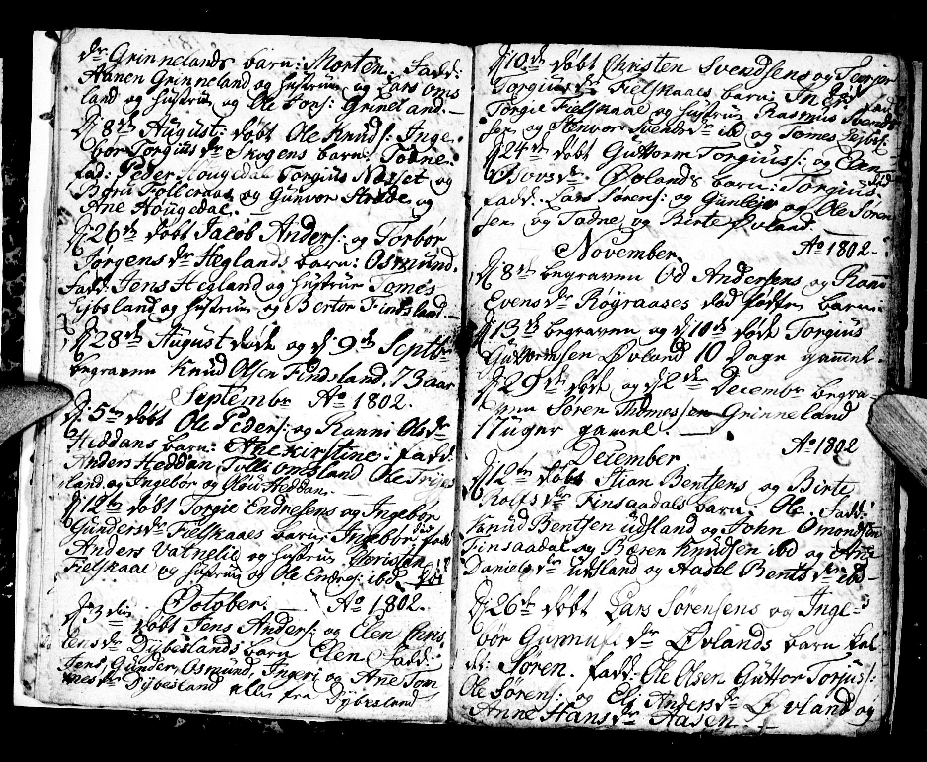 Bjelland sokneprestkontor, AV/SAK-1111-0005/F/Fa/Fab/L0001: Parish register (official) no. A 1, 1799-1810