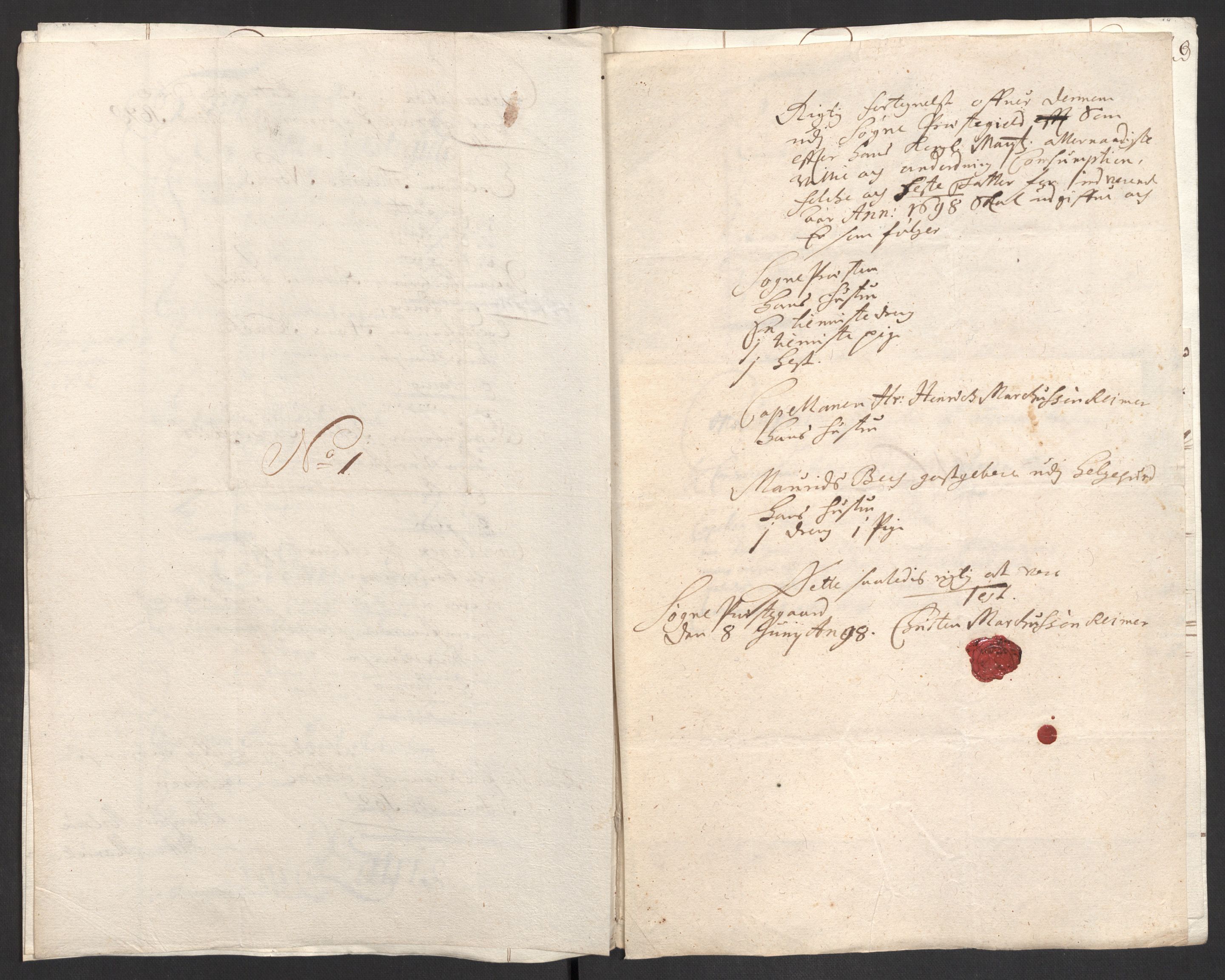Rentekammeret inntil 1814, Reviderte regnskaper, Fogderegnskap, RA/EA-4092/R43/L2547: Fogderegnskap Lista og Mandal, 1698-1699, p. 59