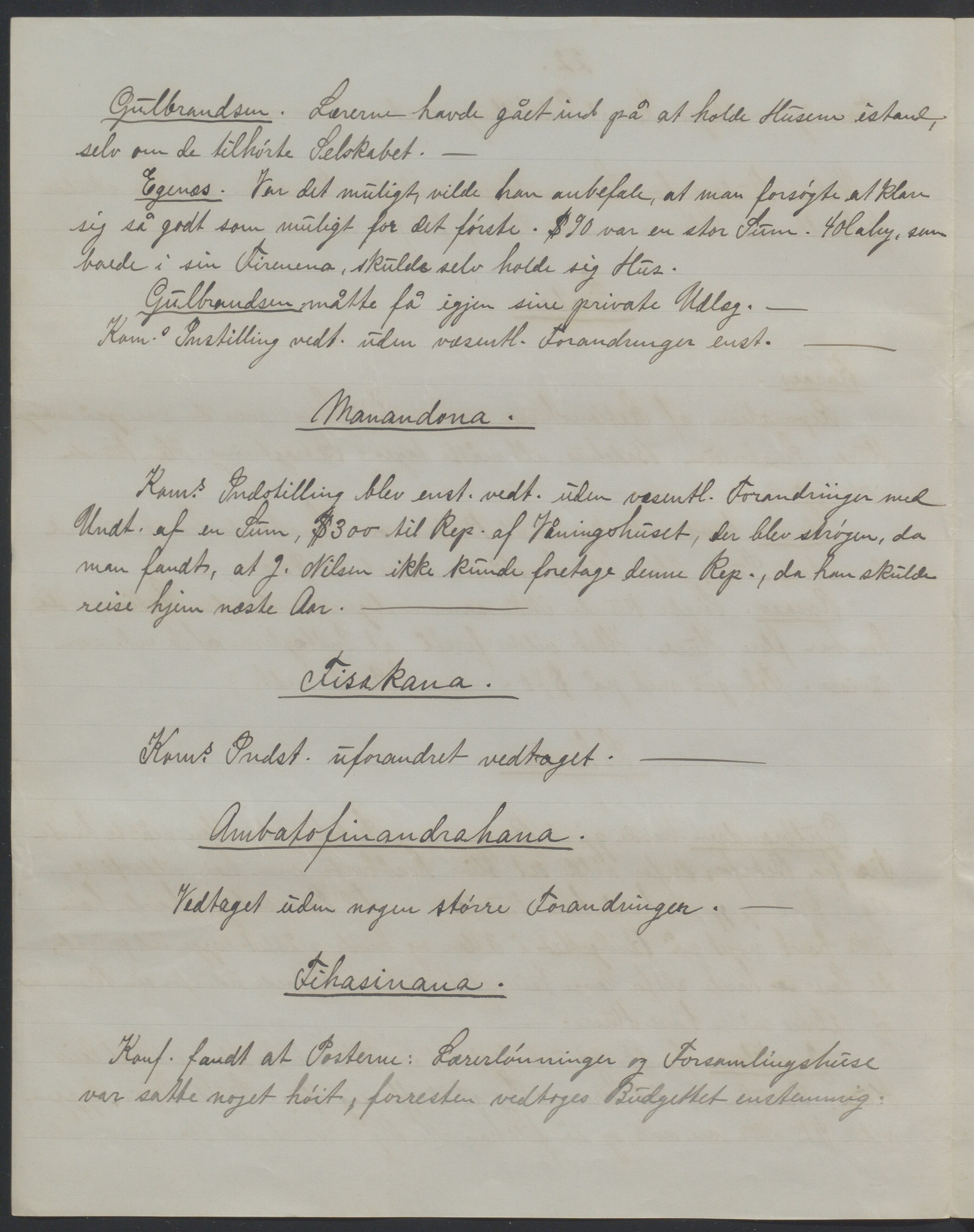 Det Norske Misjonsselskap - hovedadministrasjonen, VID/MA-A-1045/D/Da/Daa/L0038/0001: Konferansereferat og årsberetninger / Konferansereferat fra Madagaskar Innland., 1890