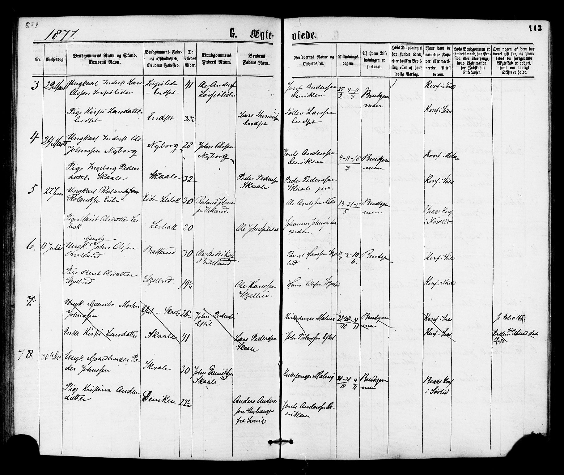 Ministerialprotokoller, klokkerbøker og fødselsregistre - Nord-Trøndelag, SAT/A-1458/755/L0493: Parish register (official) no. 755A02, 1865-1881, p. 113