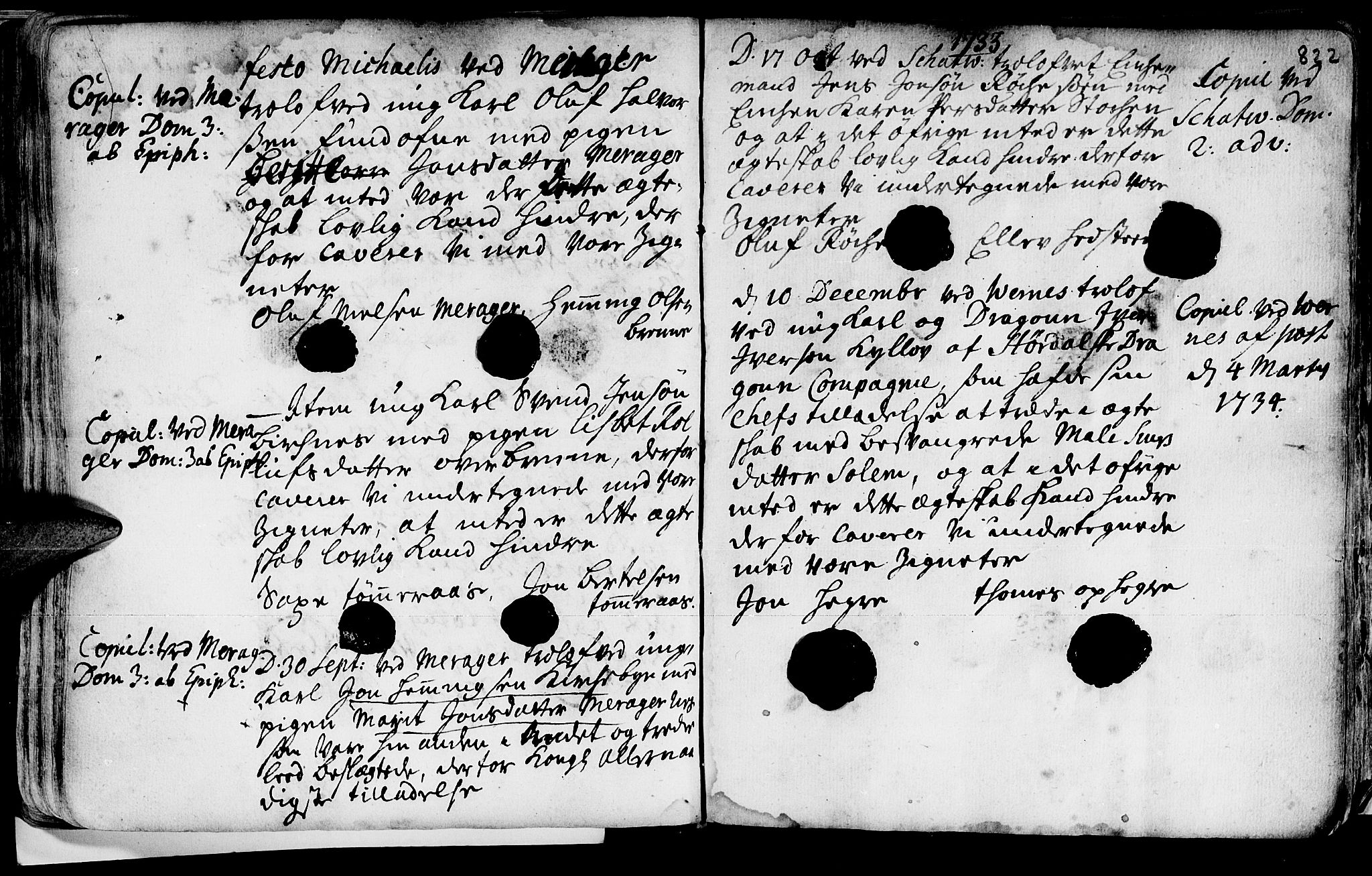 Ministerialprotokoller, klokkerbøker og fødselsregistre - Nord-Trøndelag, SAT/A-1458/709/L0055: Parish register (official) no. 709A03, 1730-1739, p. 821-822