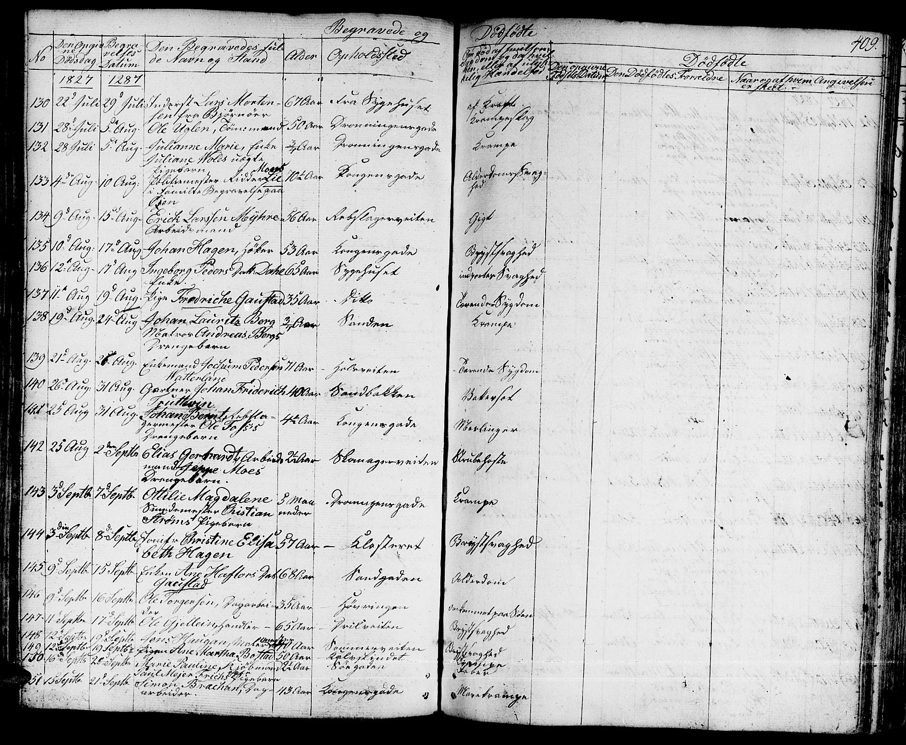 Ministerialprotokoller, klokkerbøker og fødselsregistre - Sør-Trøndelag, AV/SAT-A-1456/601/L0045: Parish register (official) no. 601A13, 1821-1831, p. 409