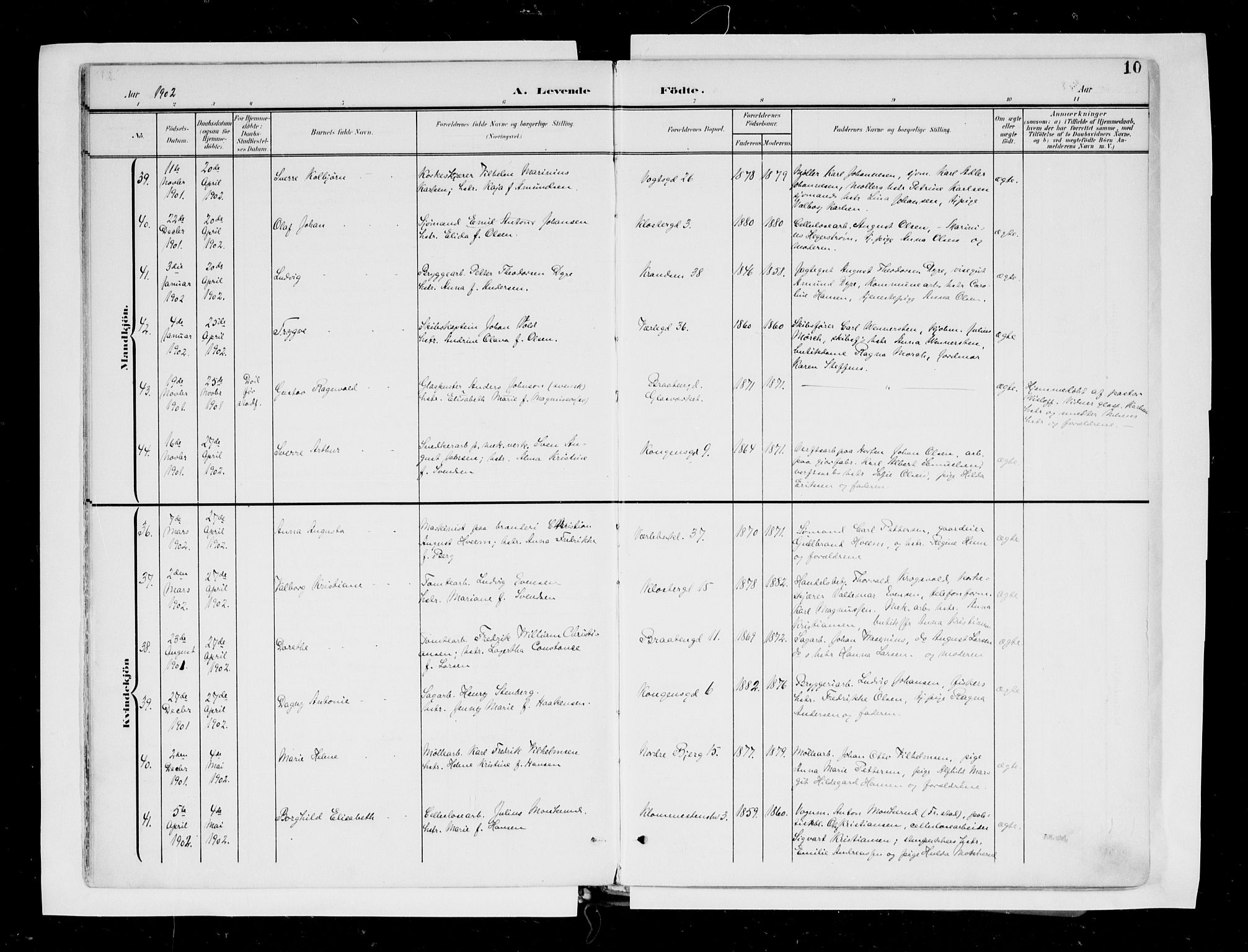 Moss prestekontor Kirkebøker, AV/SAO-A-2003/F/Fb/L0004: Parish register (official) no. II 4, 1902-1912, p. 10