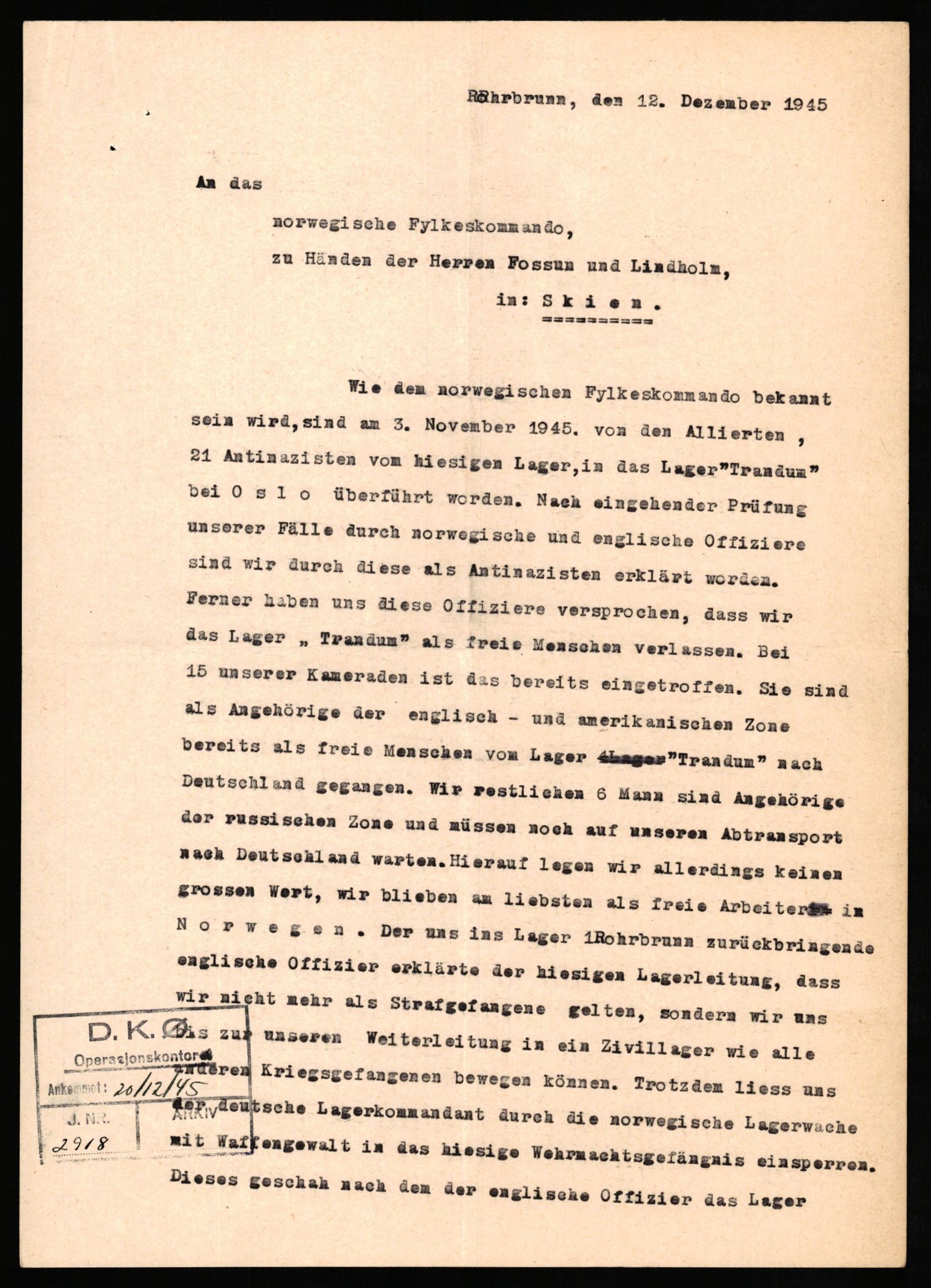 Forsvaret, Forsvarets overkommando II, AV/RA-RAFA-3915/D/Db/L0030: CI Questionaires. Tyske okkupasjonsstyrker i Norge. Tyskere., 1945-1946, p. 85