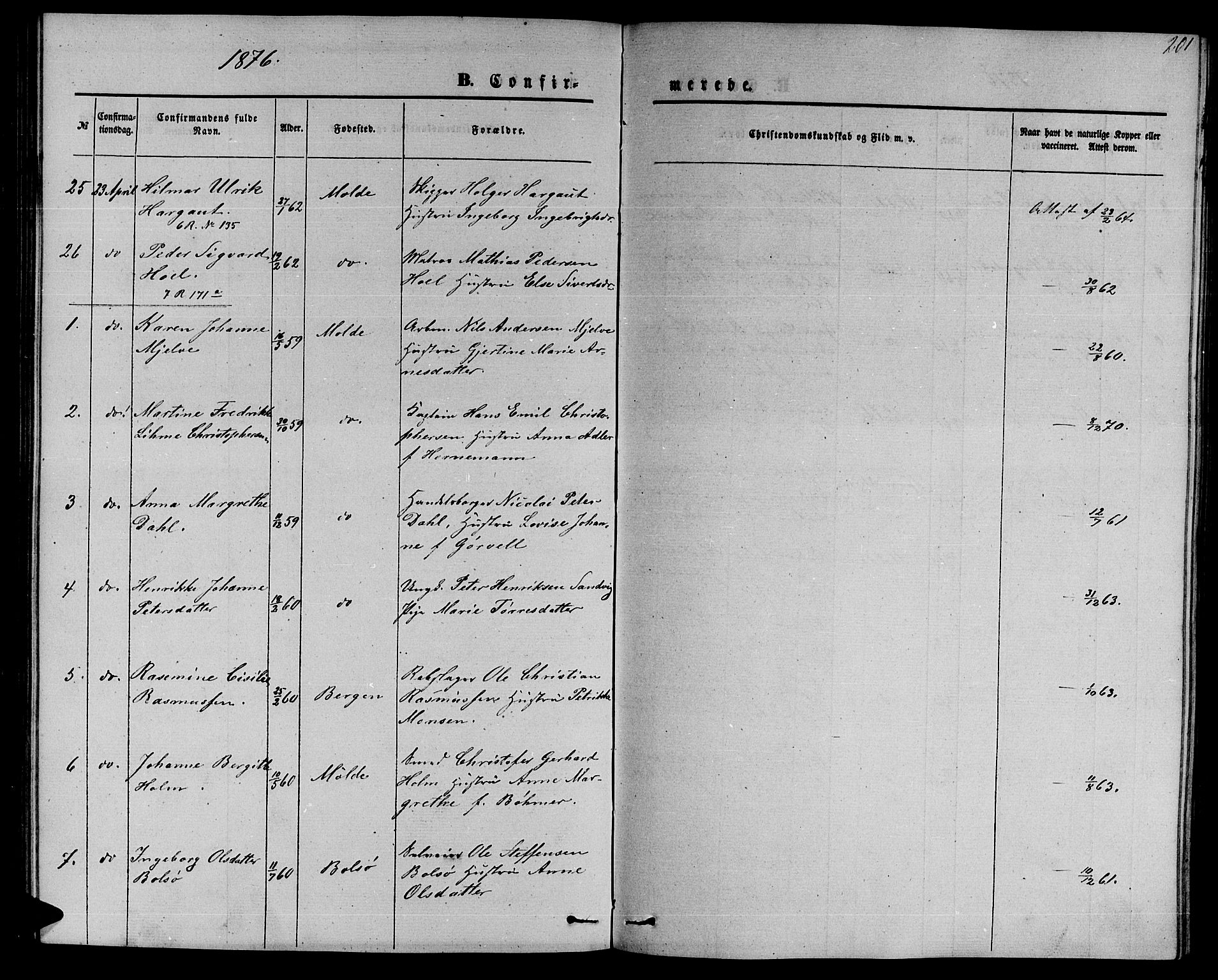 Ministerialprotokoller, klokkerbøker og fødselsregistre - Møre og Romsdal, AV/SAT-A-1454/558/L0701: Parish register (copy) no. 558C02, 1862-1879, p. 201