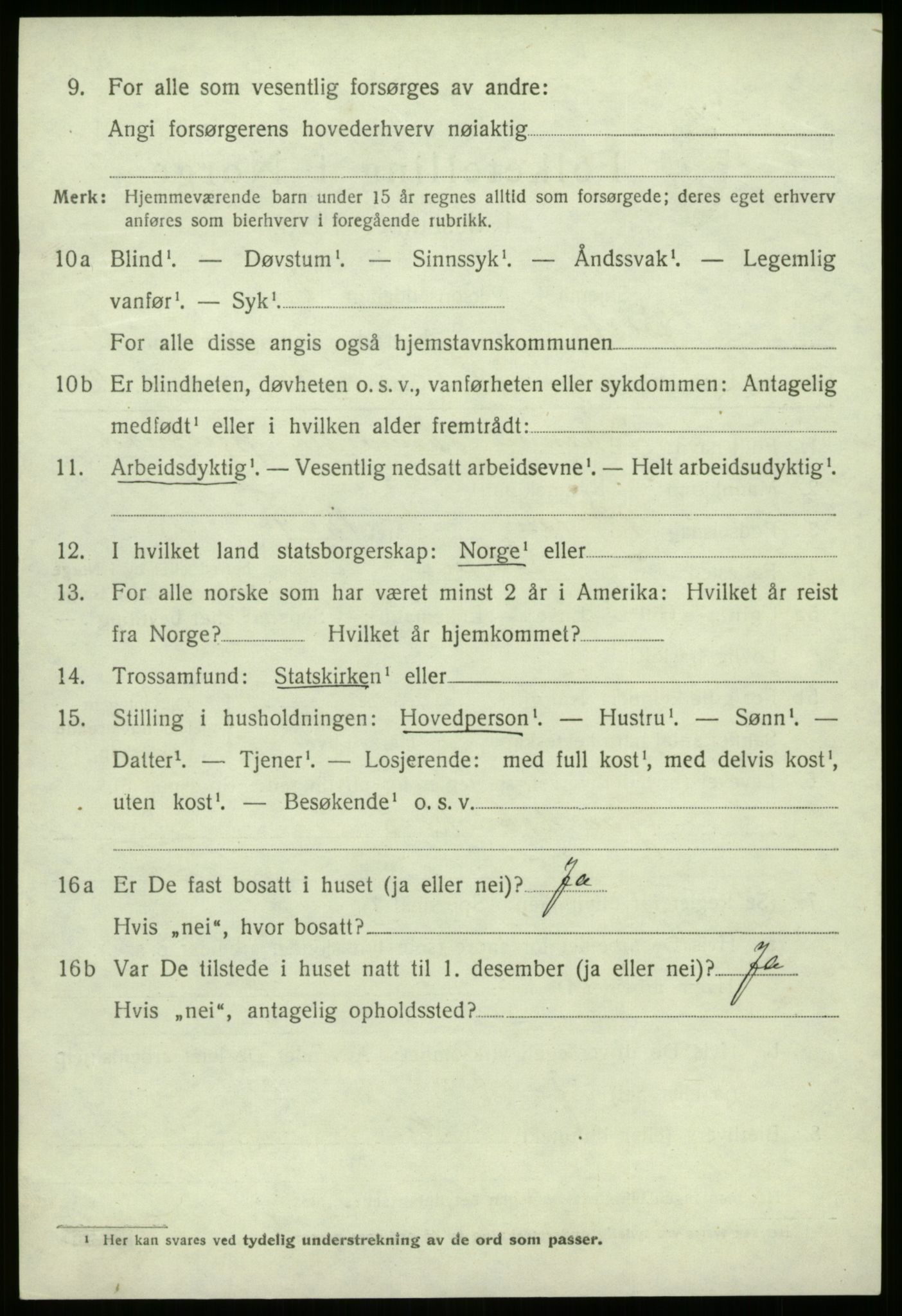 SAB, 1920 census for Jølster, 1920, p. 5941