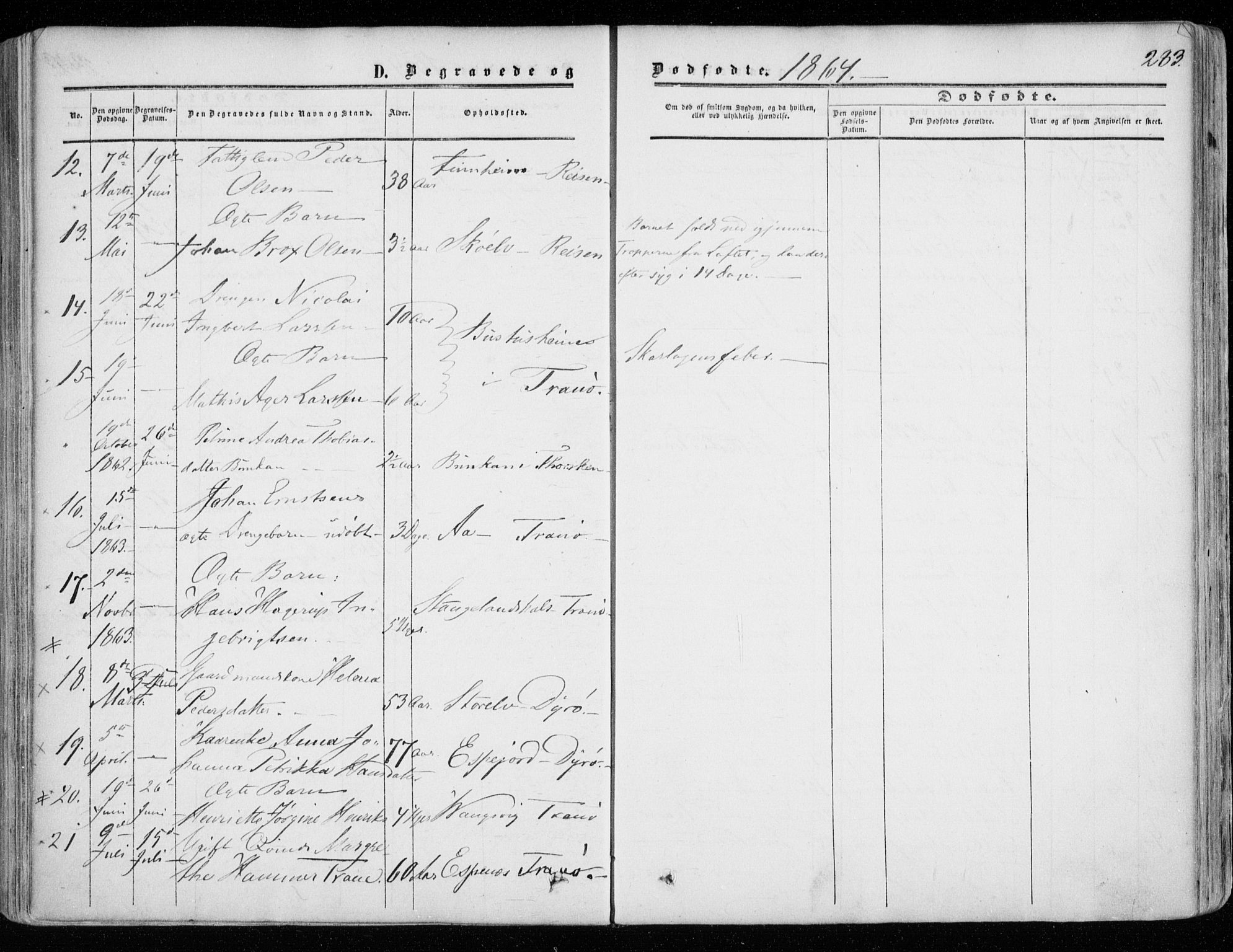 Tranøy sokneprestkontor, AV/SATØ-S-1313/I/Ia/Iaa/L0007kirke: Parish register (official) no. 7, 1856-1866, p. 283