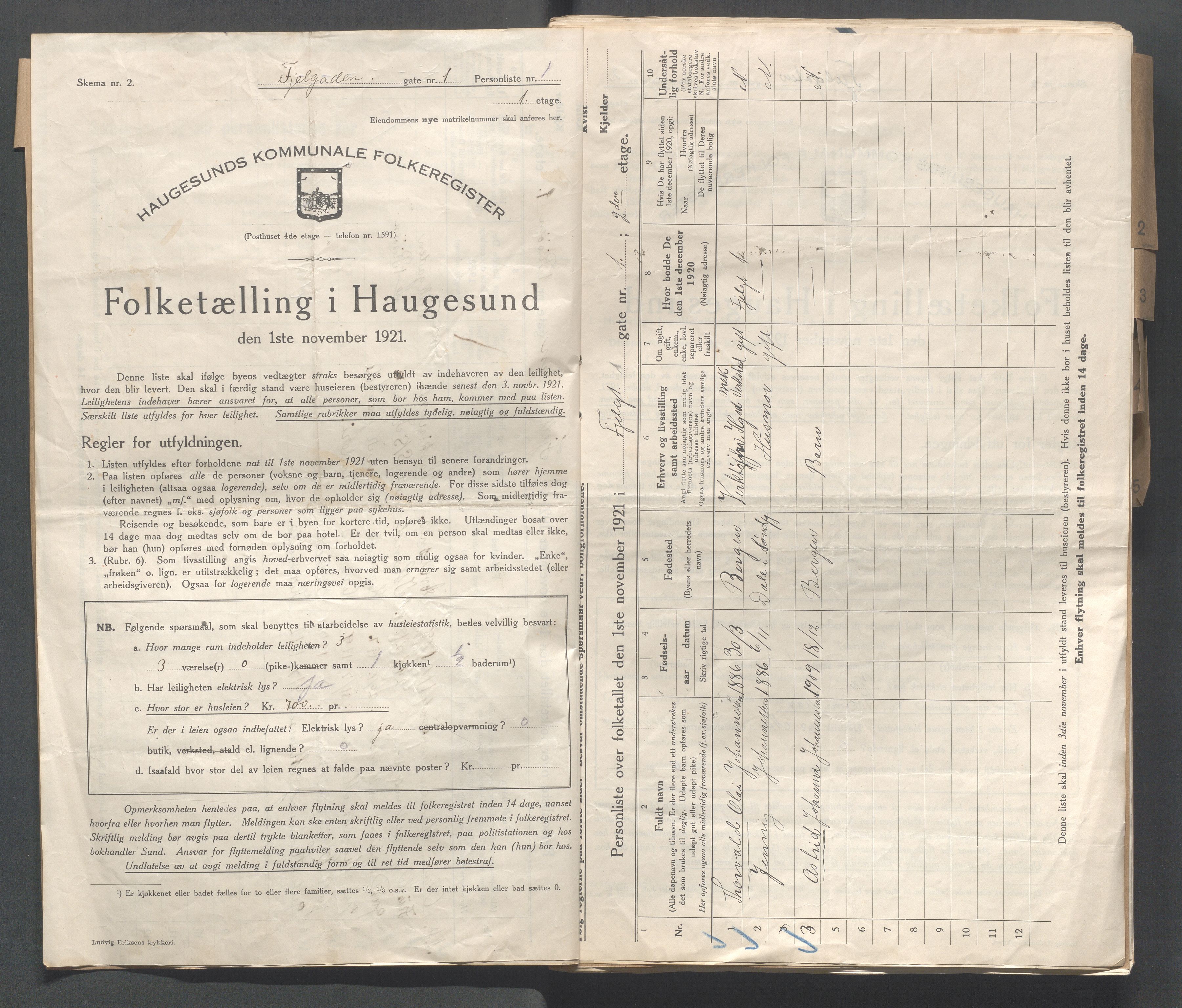 IKAR, Local census 1.11.1921 for Haugesund, 1921, p. 6649