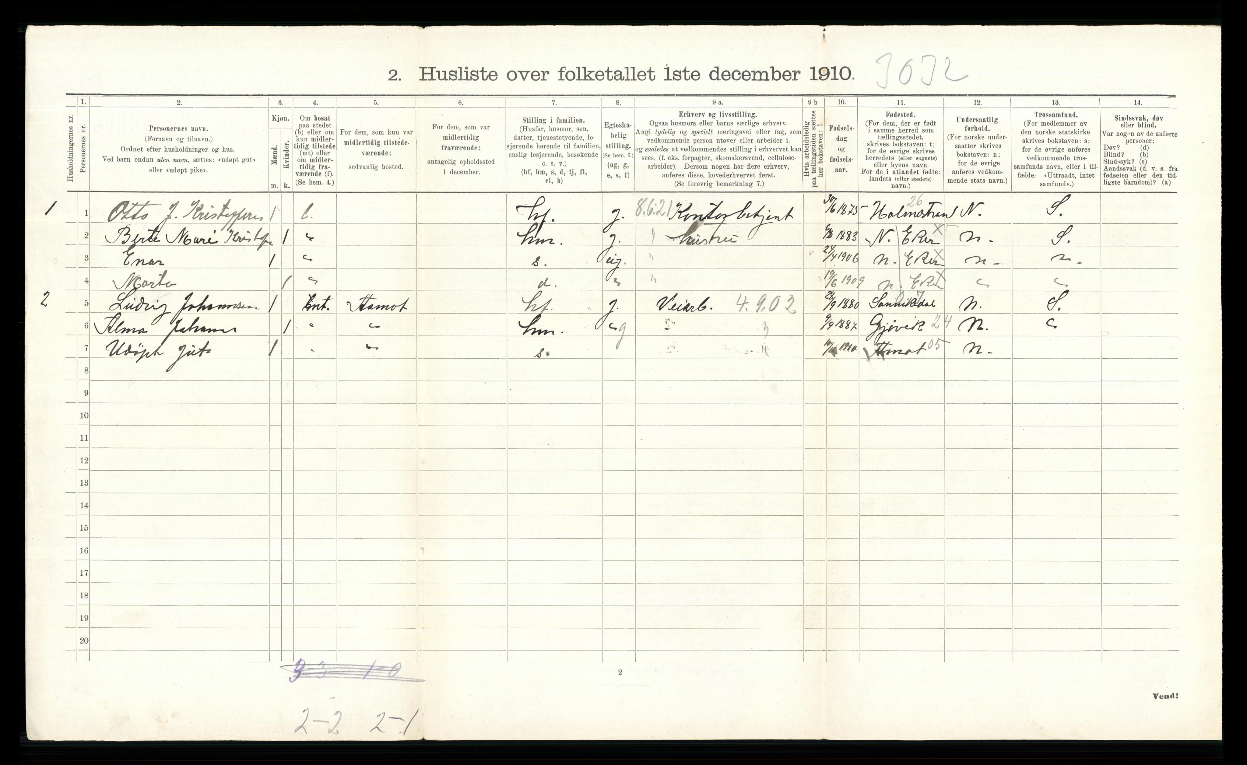 RA, 1910 census for Nedre Eiker, 1910, p. 1012