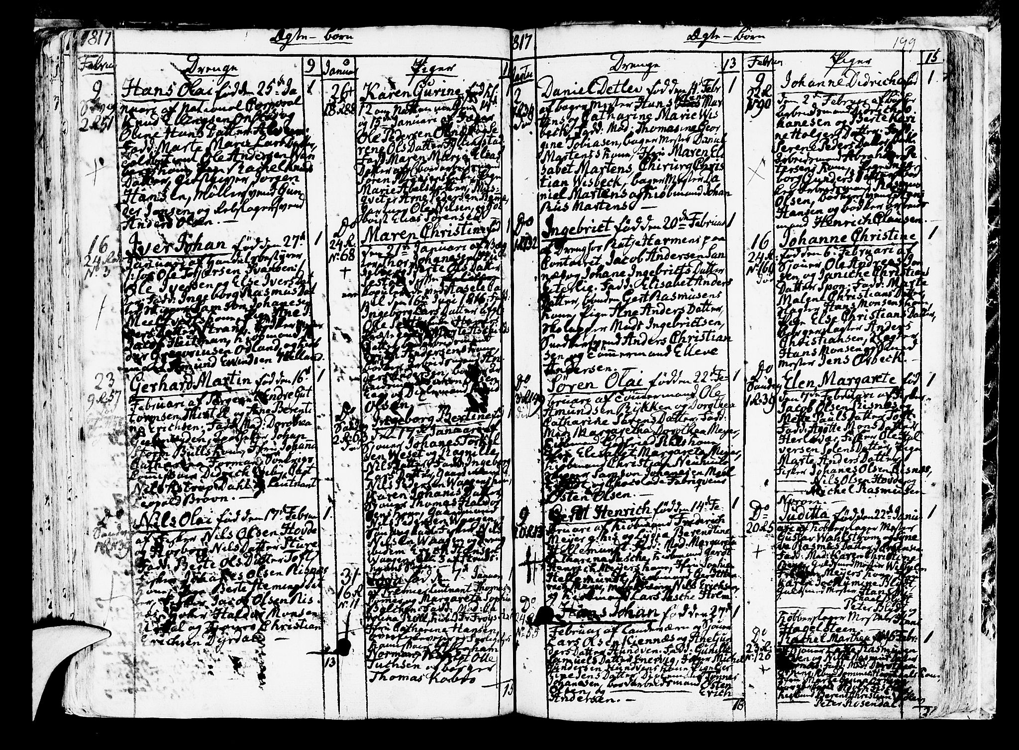 Korskirken sokneprestembete, AV/SAB-A-76101/H/Haa/L0006: Parish register (official) no. A 6, 1790-1820, p. 199