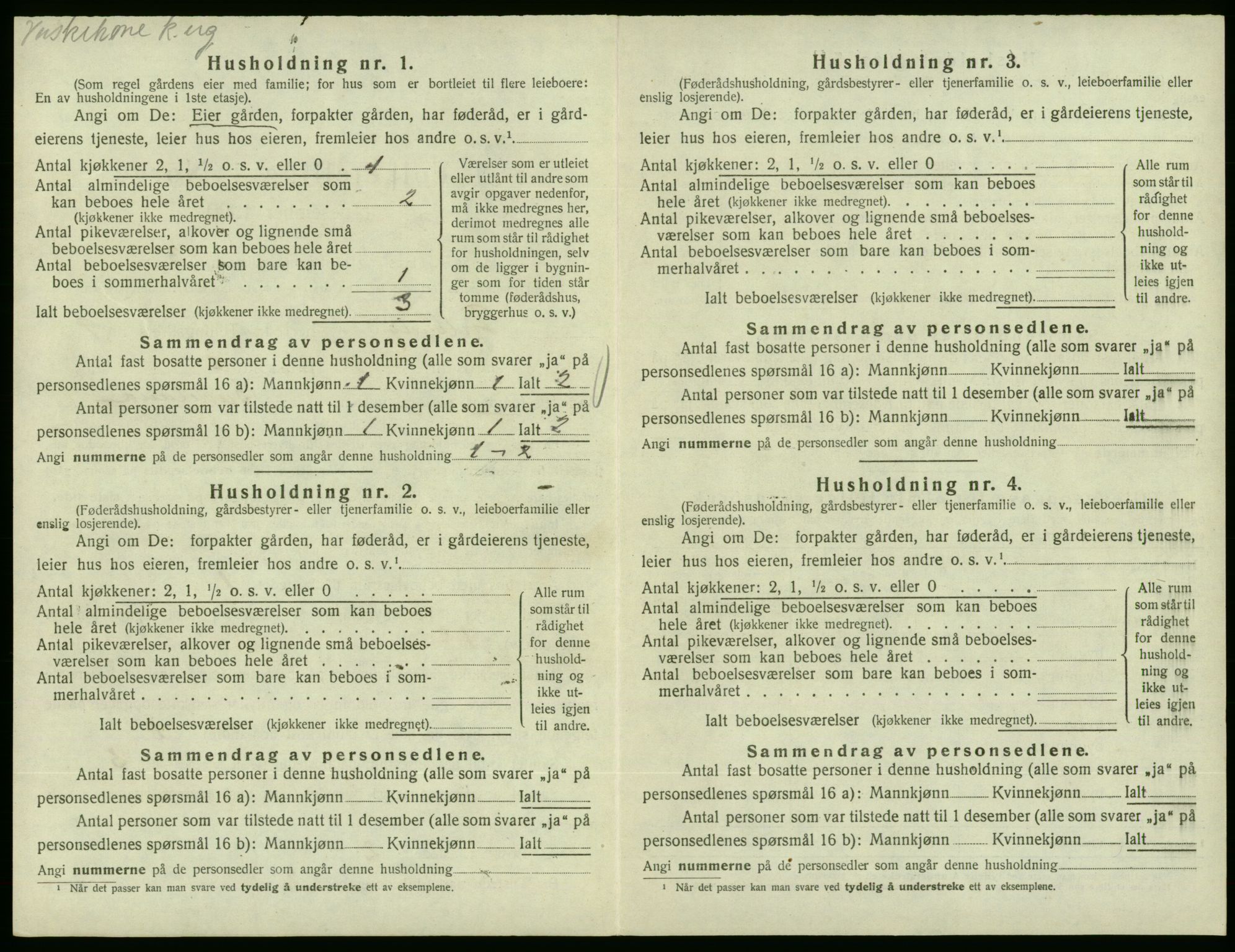 SAB, 1920 census for Fjelberg, 1920, p. 556