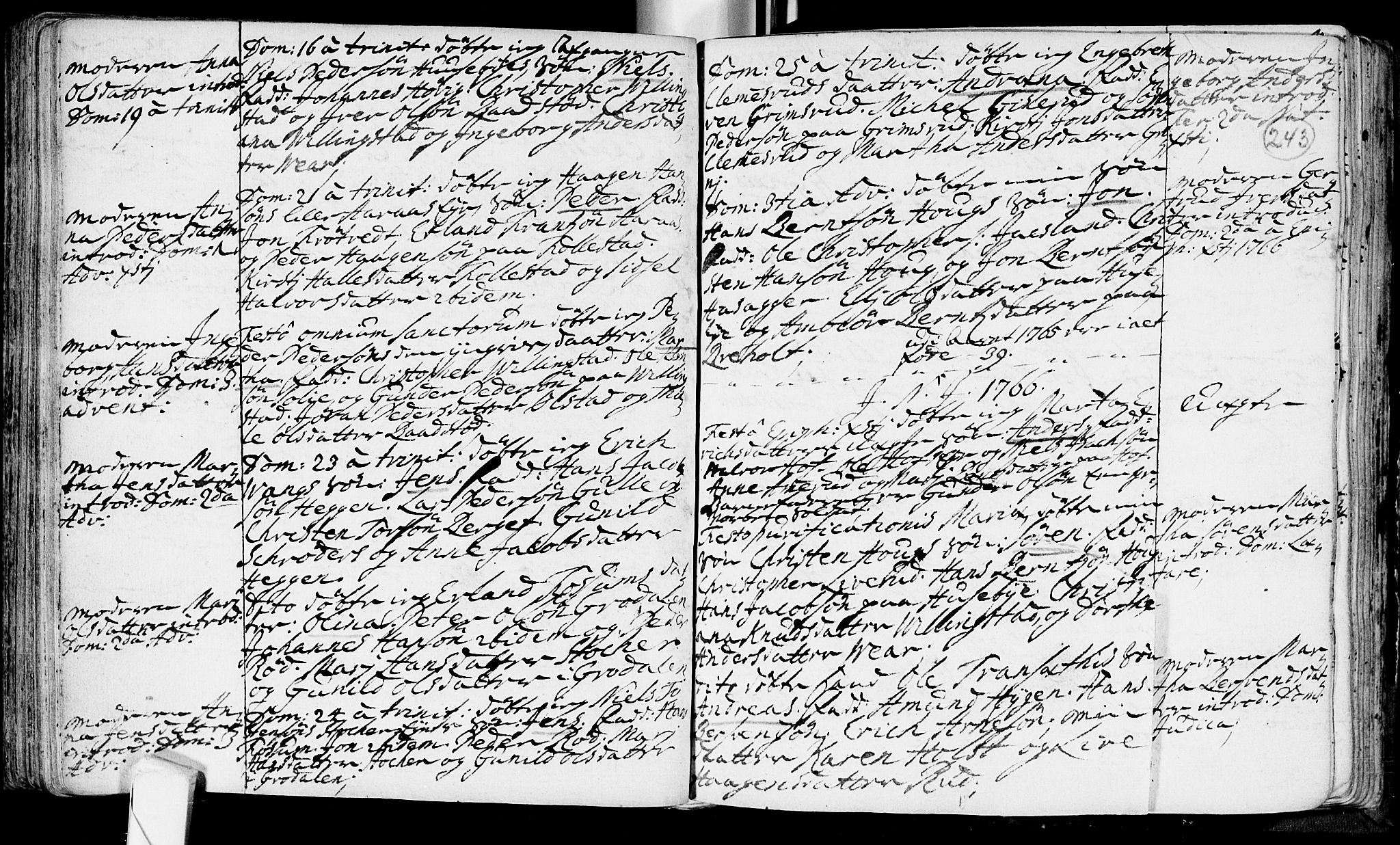 Røyken kirkebøker, SAKO/A-241/F/Fa/L0002: Parish register (official) no. 2, 1731-1782, p. 243