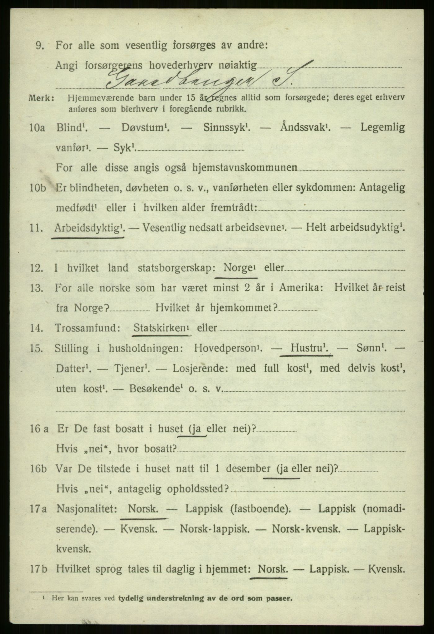 SATØ, 1920 census for Tromsøysund, 1920, p. 11283