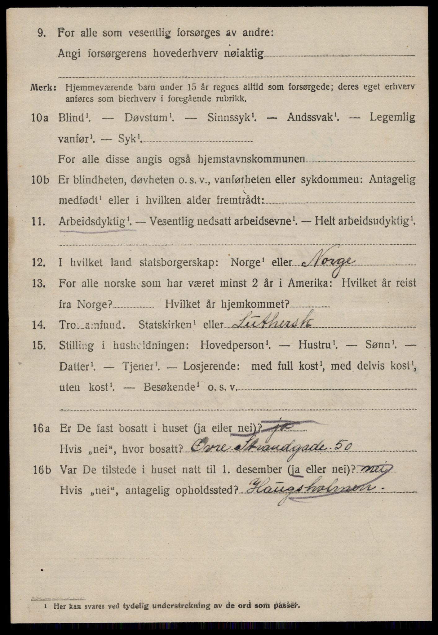 SAT, 1920 census for Sande (MR), 1920, p. 4269