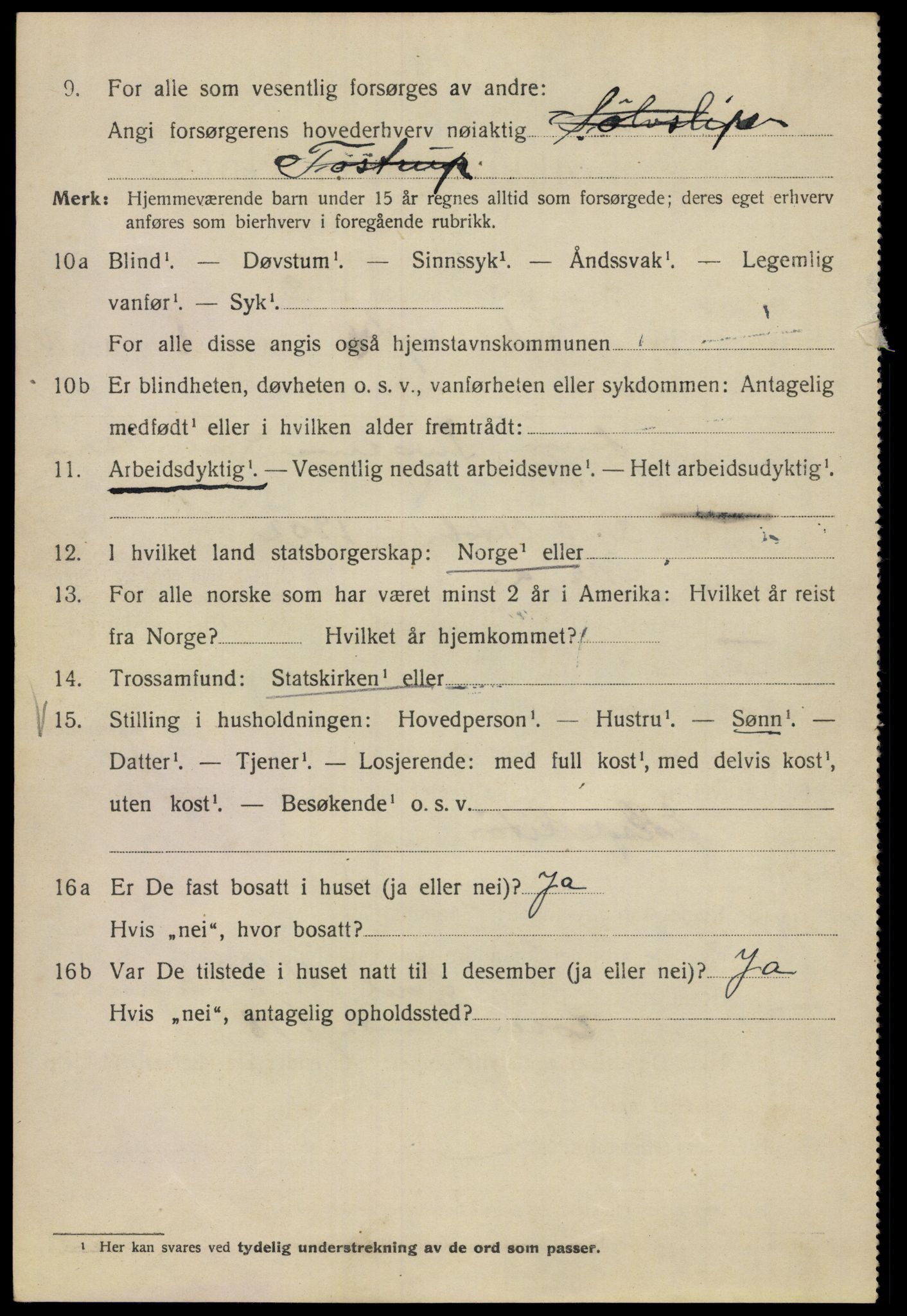 SAO, 1920 census for Kristiania, 1920, p. 156916