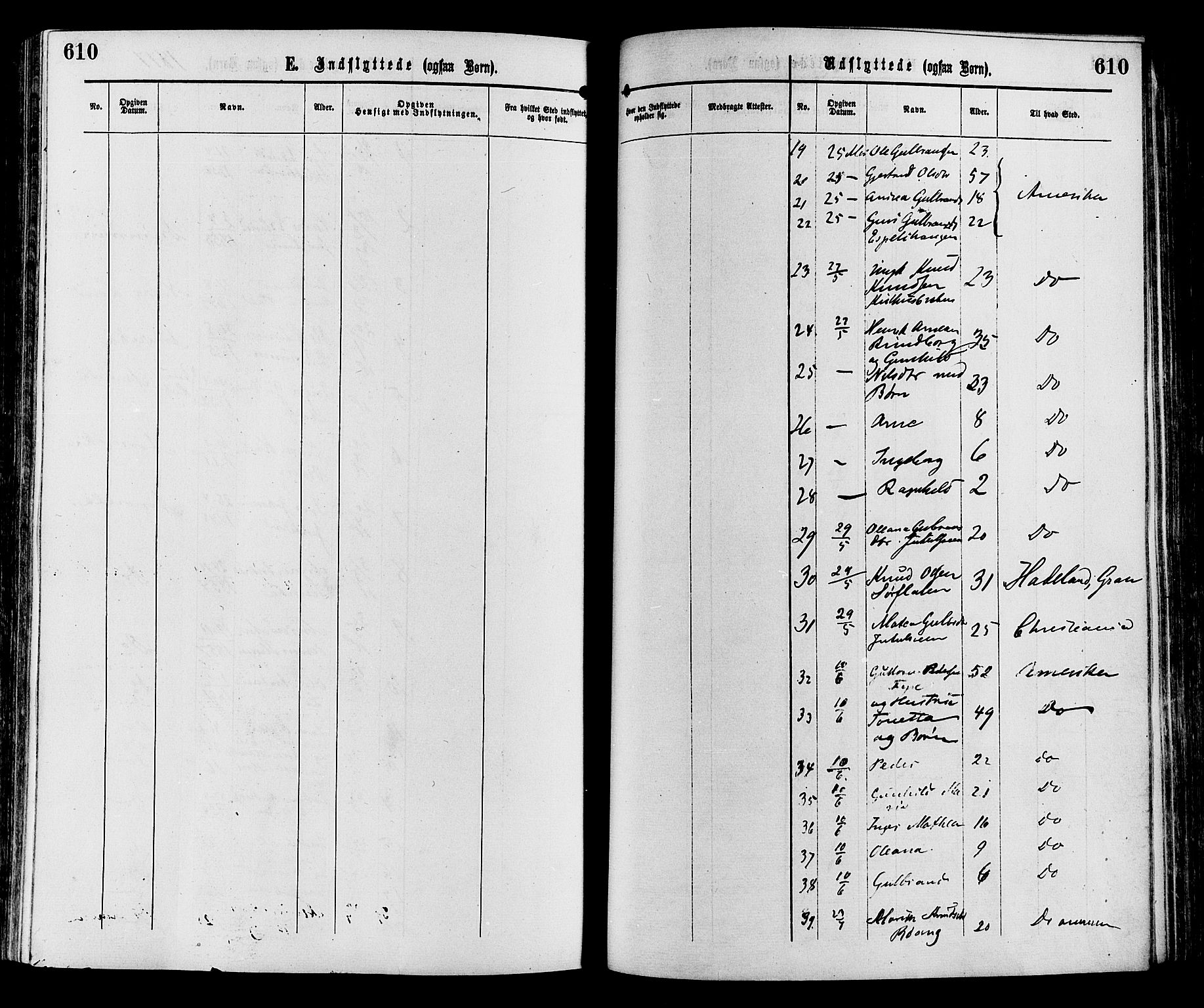 Sør-Aurdal prestekontor, SAH/PREST-128/H/Ha/Haa/L0008: Parish register (official) no. 8, 1877-1885, p. 610