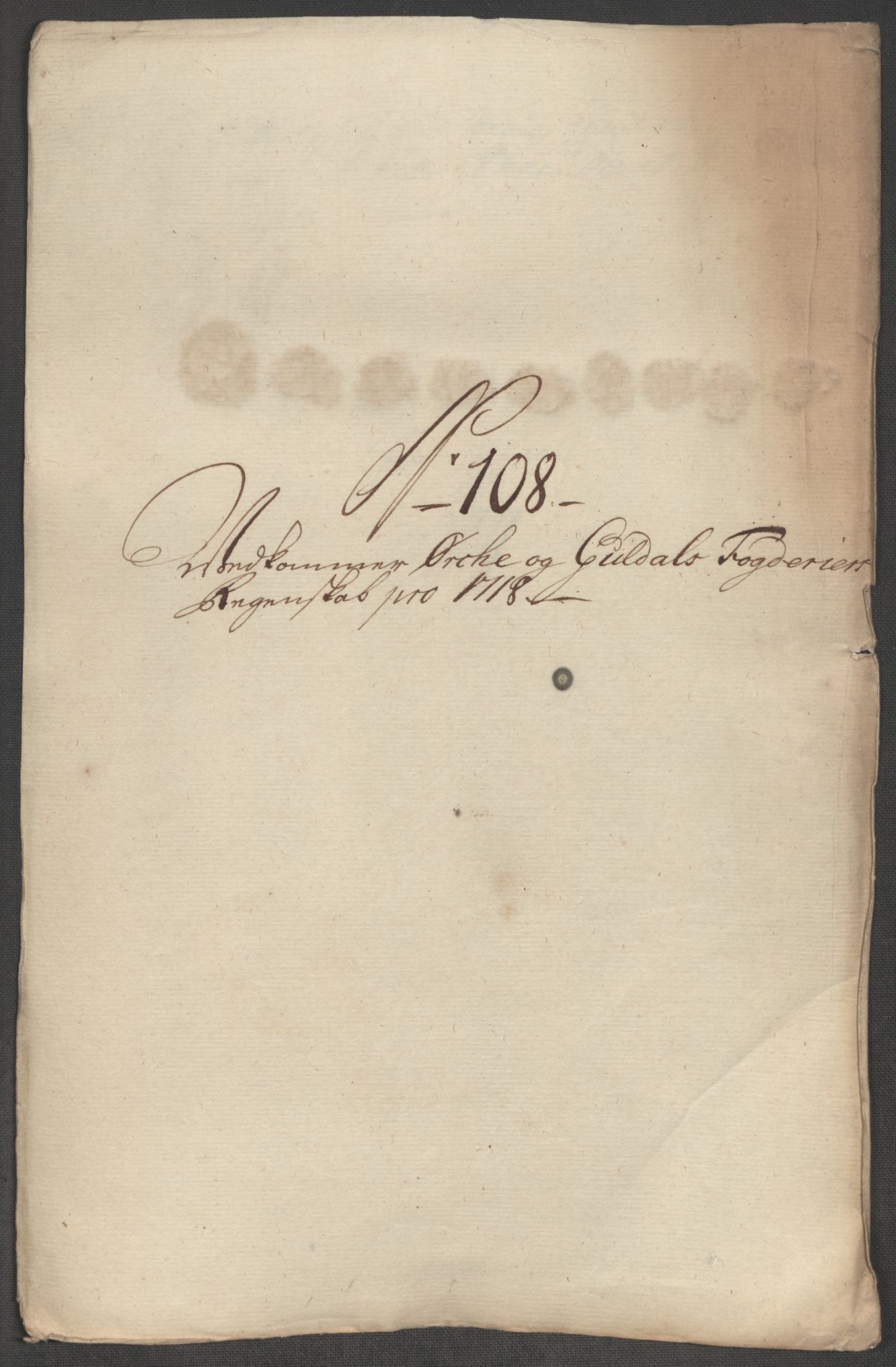 Rentekammeret inntil 1814, Reviderte regnskaper, Fogderegnskap, RA/EA-4092/R60/L3972: Fogderegnskap Orkdal og Gauldal, 1718, p. 282