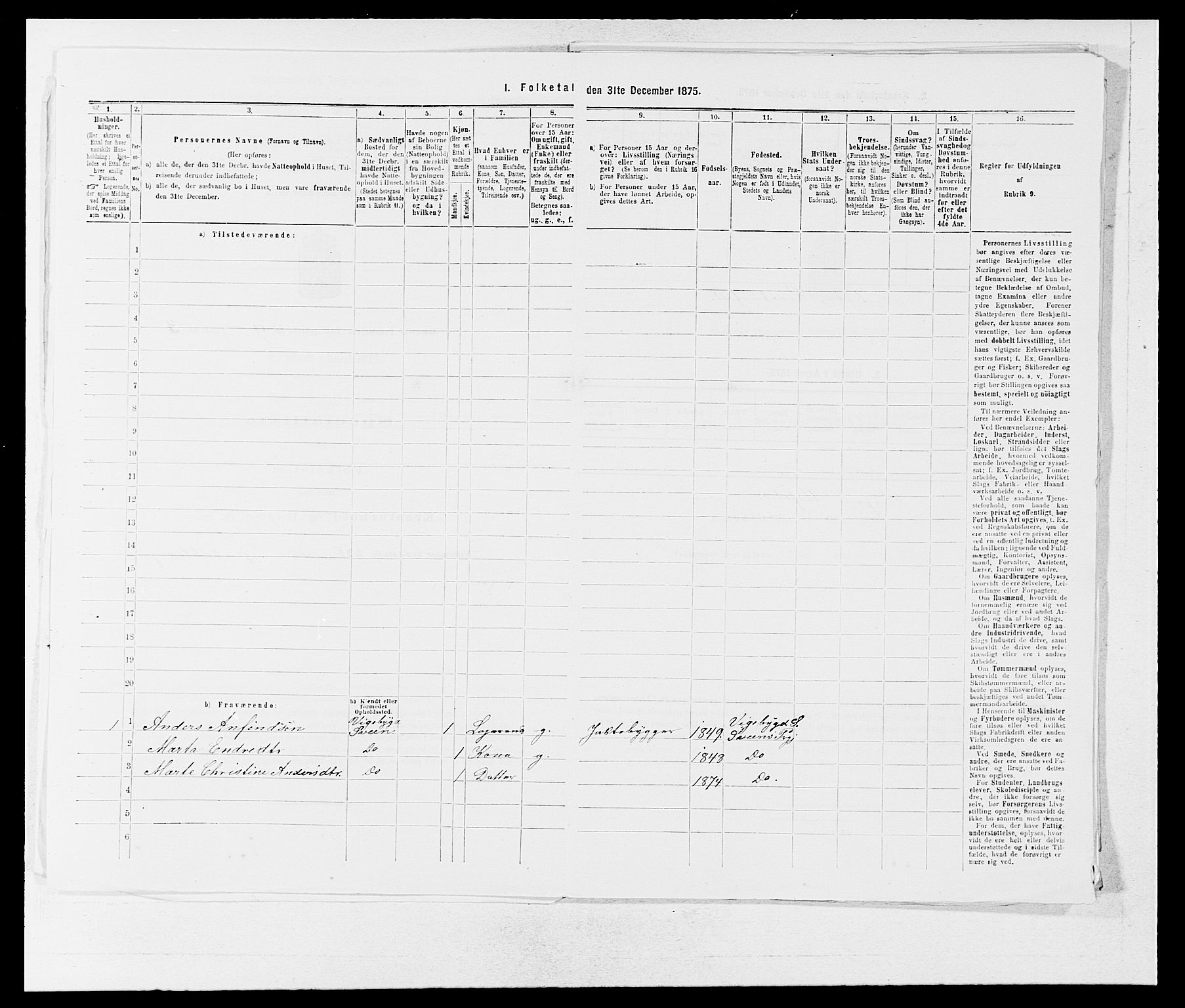 SAB, 1875 census for 1212P Skånevik, 1875, p. 1097