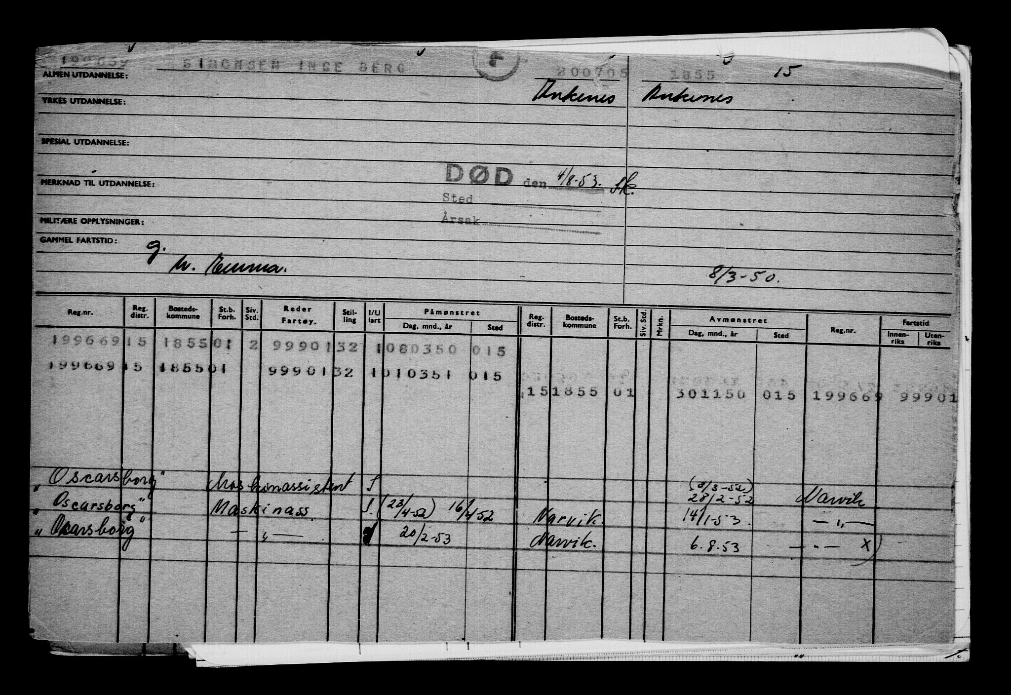 Direktoratet for sjømenn, AV/RA-S-3545/G/Gb/L0060: Hovedkort, 1905, p. 239