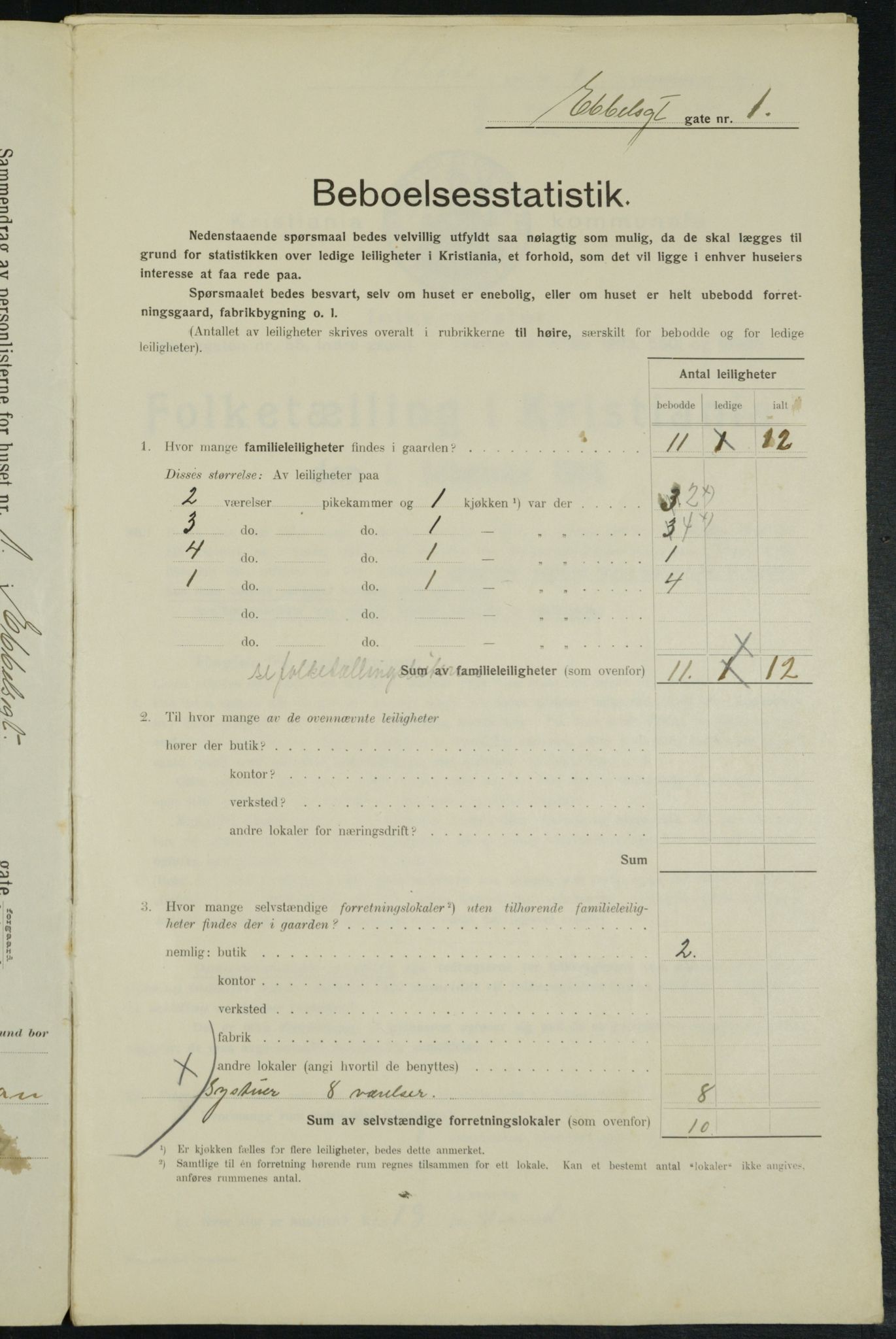 OBA, Municipal Census 1914 for Kristiania, 1914, p. 18214