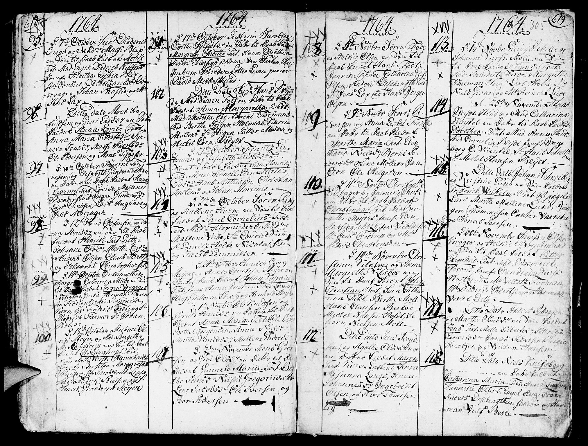 Nykirken Sokneprestembete, SAB/A-77101/H/Haa/L0003: Parish register (official) no. A 3, 1717-1764, p. 305