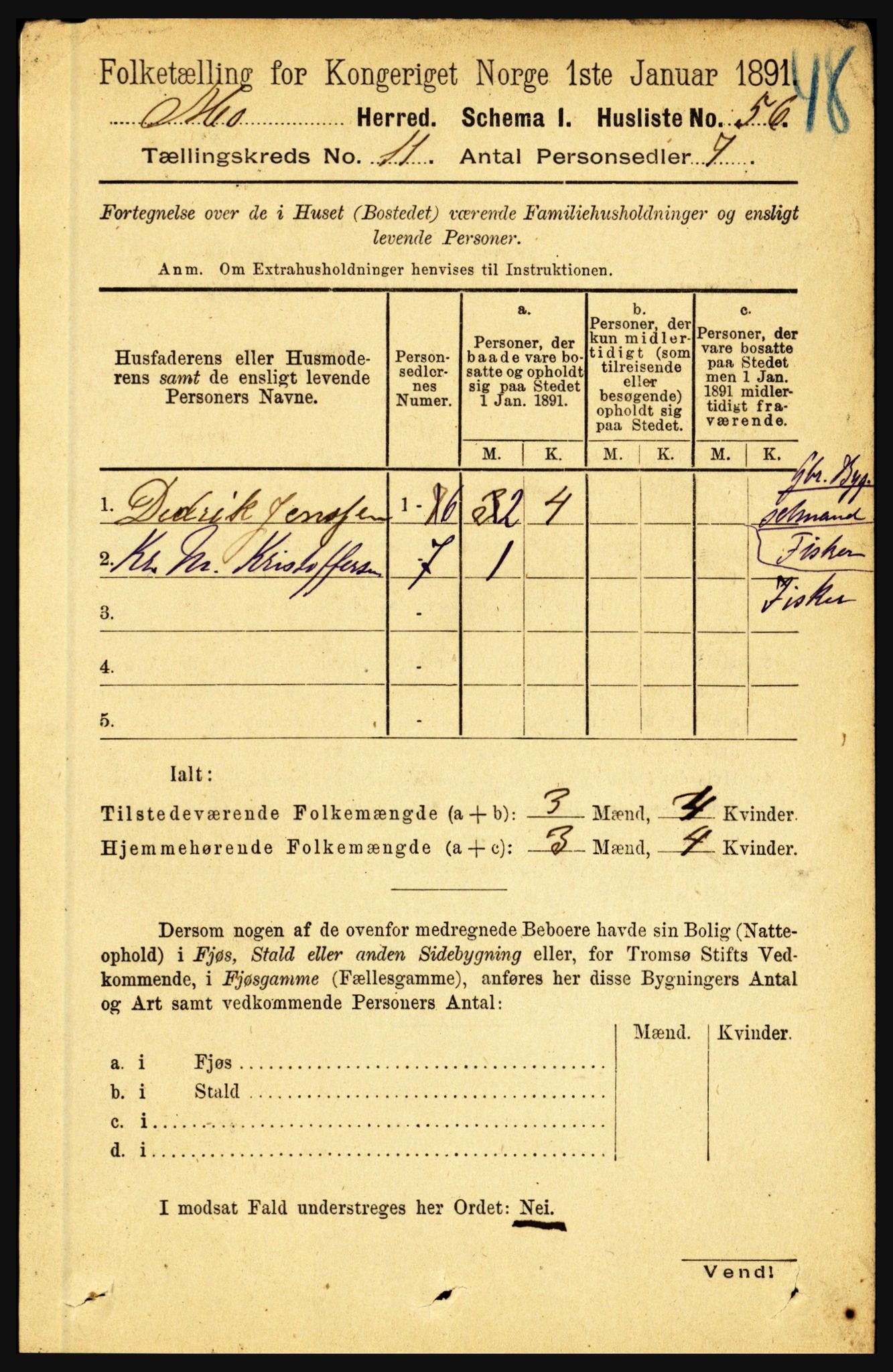 RA, 1891 census for 1833 Mo, 1891, p. 4411