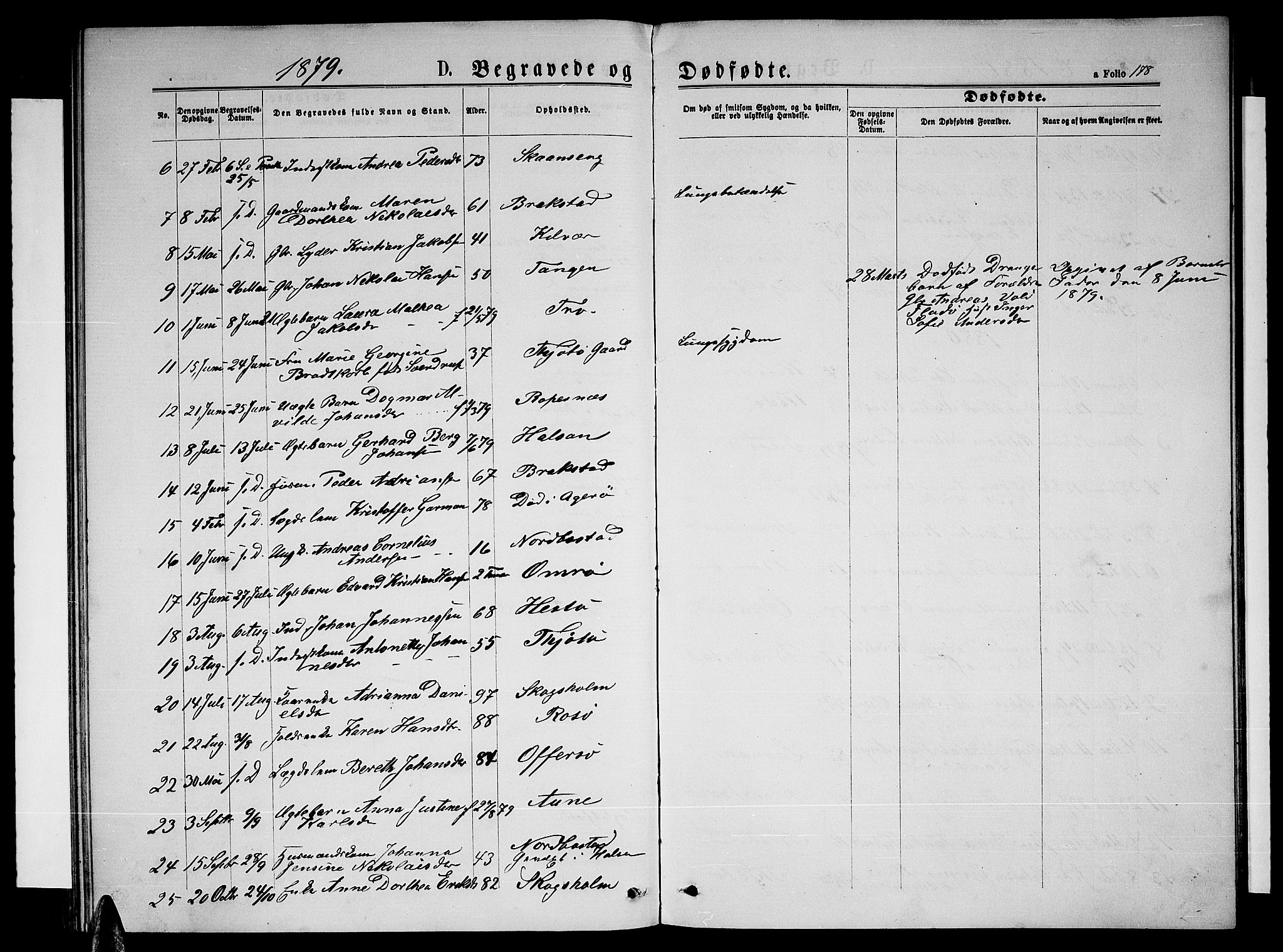 Ministerialprotokoller, klokkerbøker og fødselsregistre - Nordland, AV/SAT-A-1459/817/L0267: Parish register (copy) no. 817C02, 1870-1883, p. 178