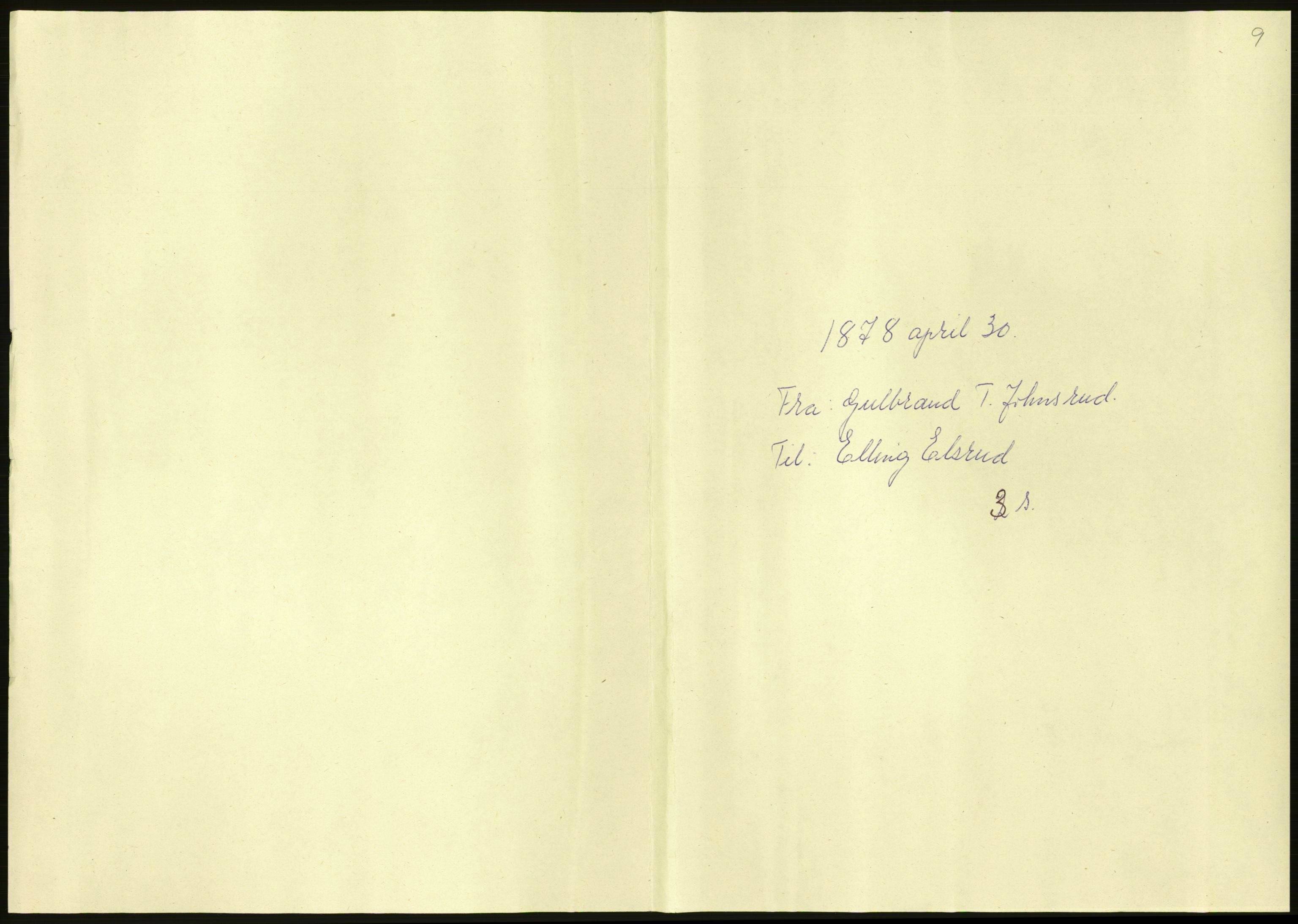 Samlinger til kildeutgivelse, Amerikabrevene, AV/RA-EA-4057/F/L0018: Innlån fra Buskerud: Elsrud, 1838-1914, p. 829